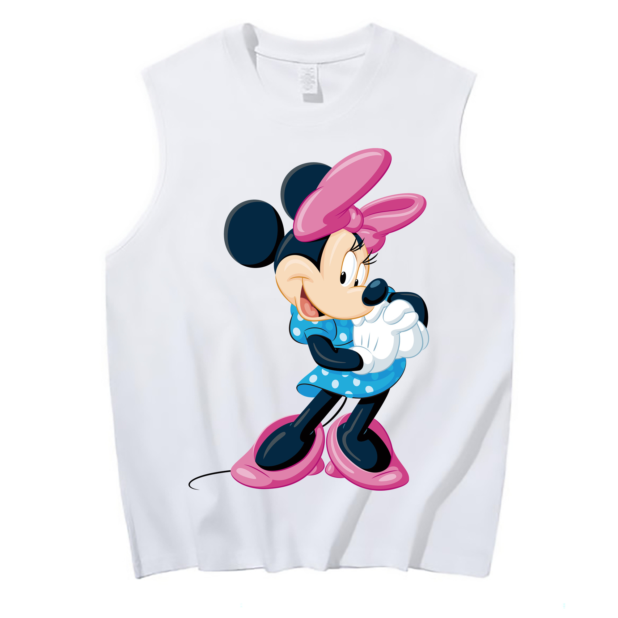 ミッキーマウス Mickey Mouse コットン100％タンクトップ（フロントプリント）