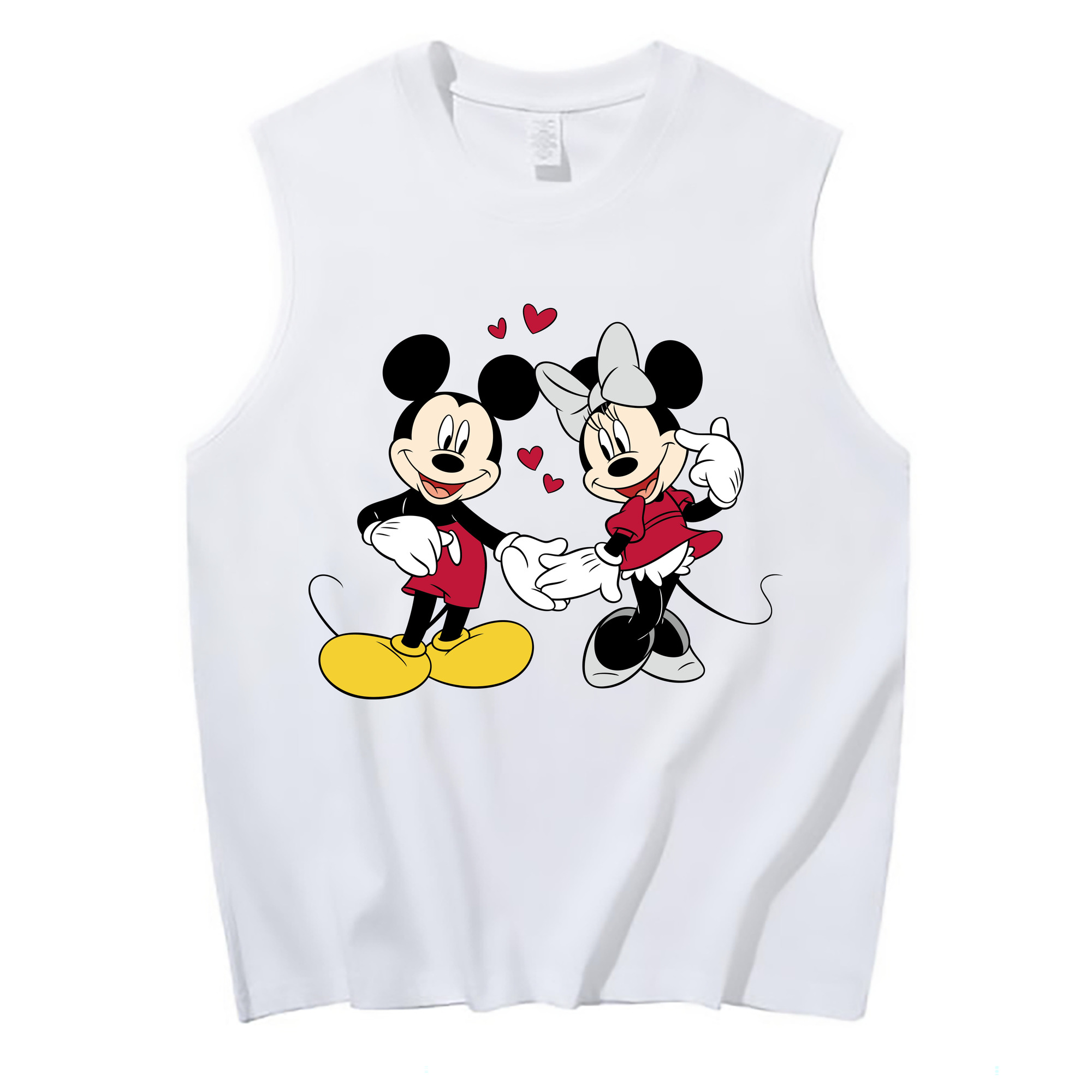 ミッキーマウス Mickey Mouse コットン100％タンクトップ（フロントプリント）