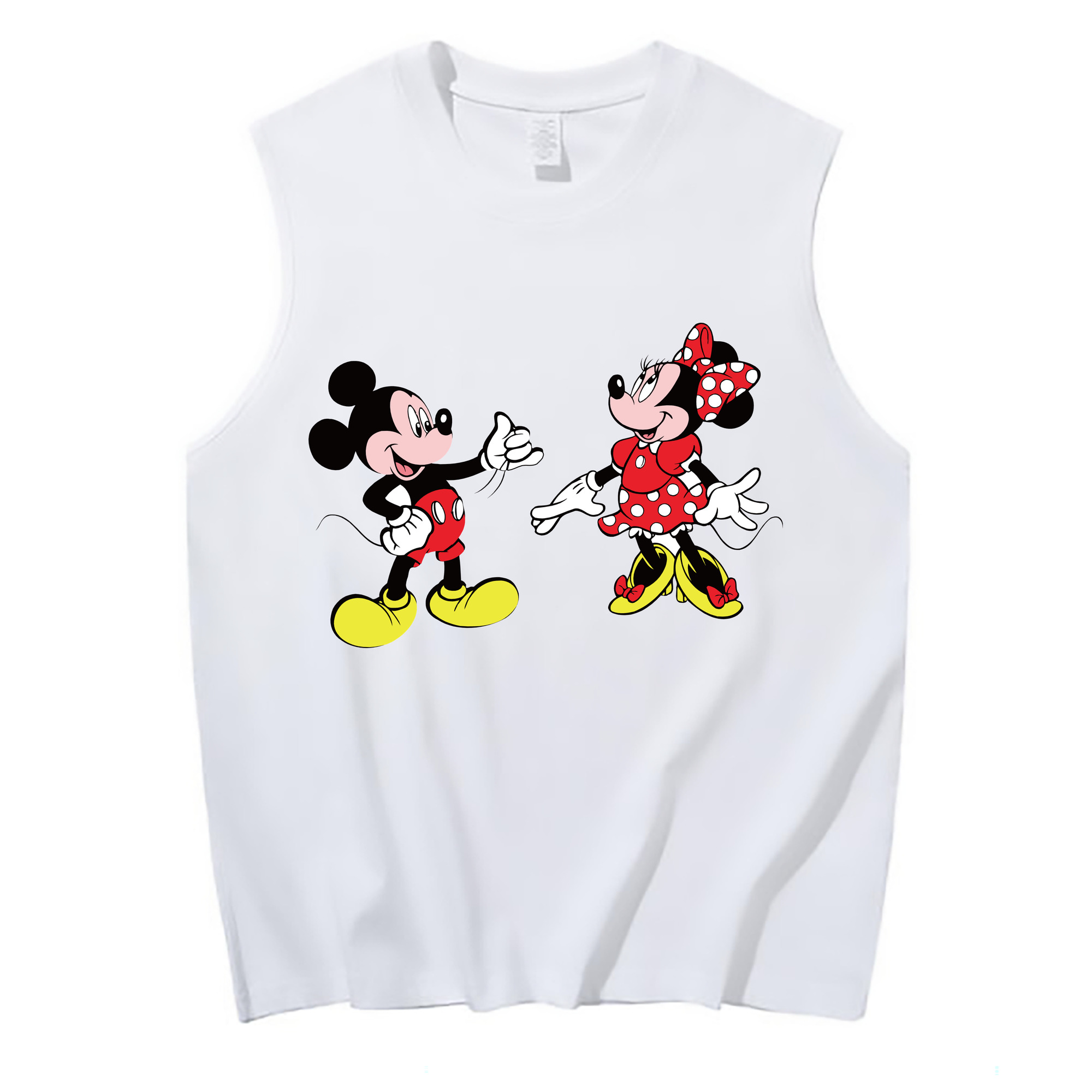 ミッキーマウス Mickey Mouse コットン100％タンクトップ（フロントプリント）