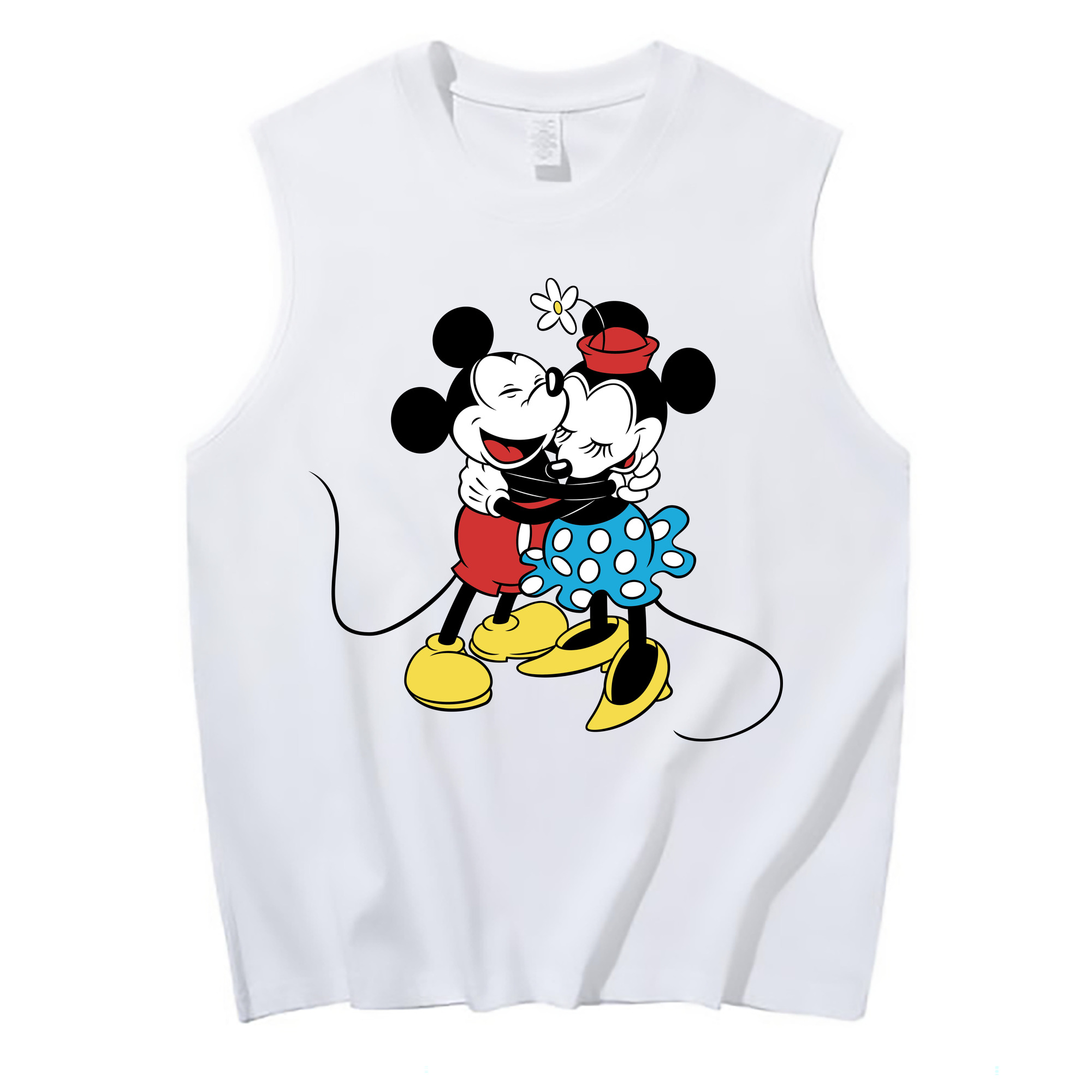 ミッキーマウス Mickey Mouse コットン100％タンクトップ（フロントプリント）