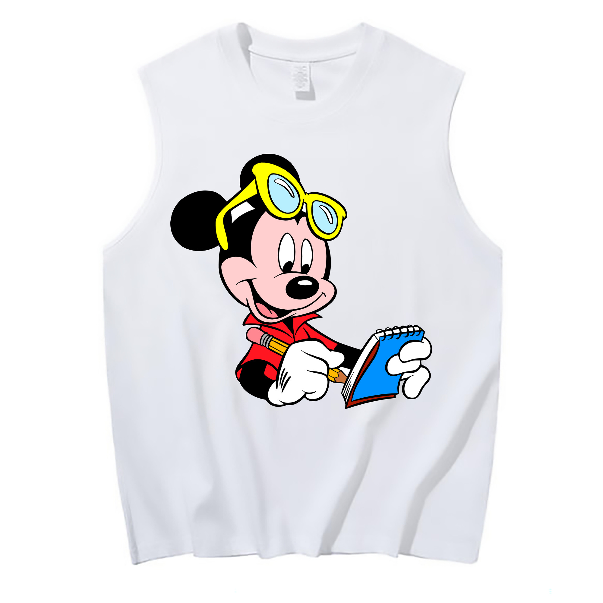 ミッキーマウス Mickey Mouse コットン100％タンクトップ（フロントプリント）