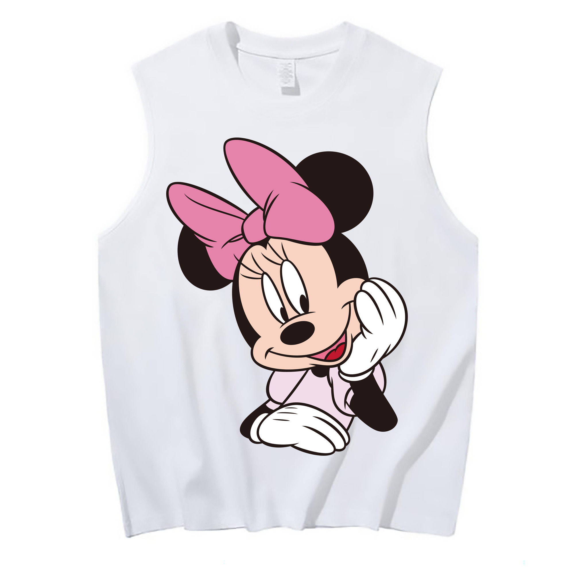 ミッキーマウス Mickey Mouse コットン100％タンクトップ（フロントプリント）