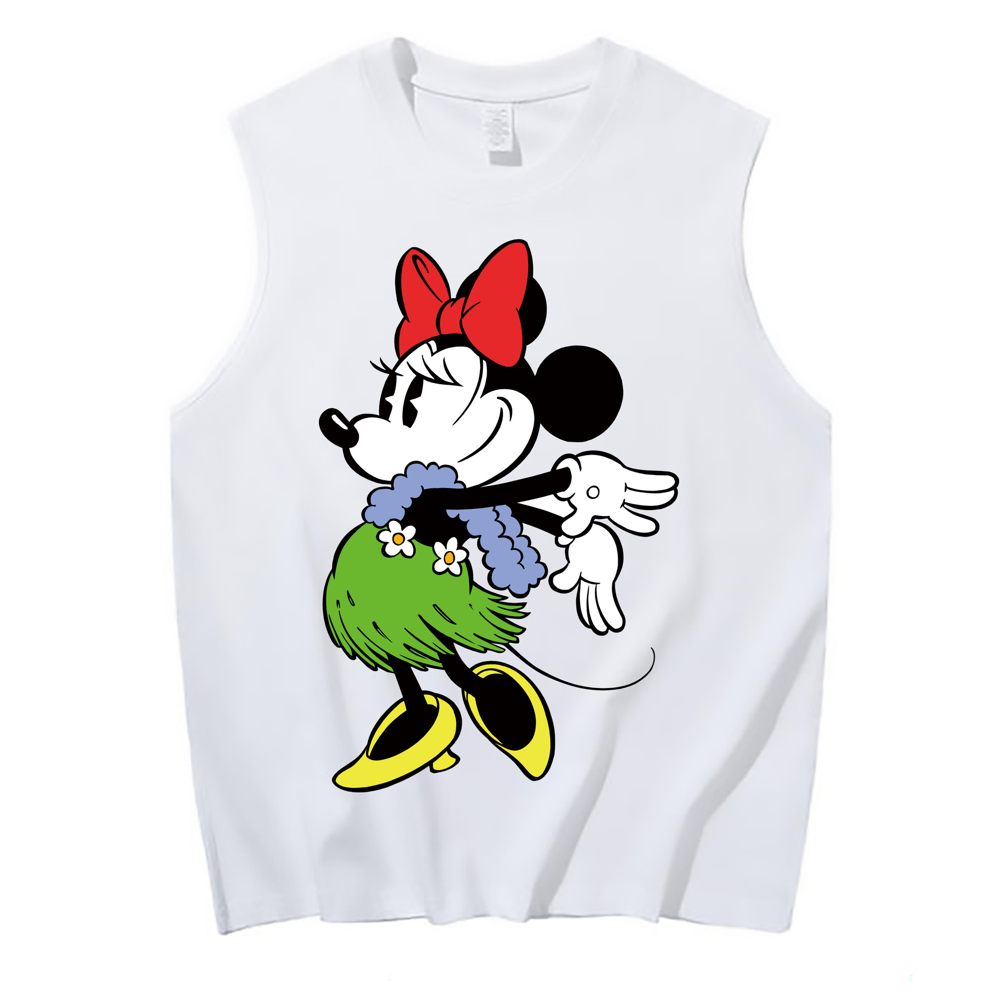 ミッキーマウス Mickey Mouse コットン100％タンクトップ（フロントプリント）