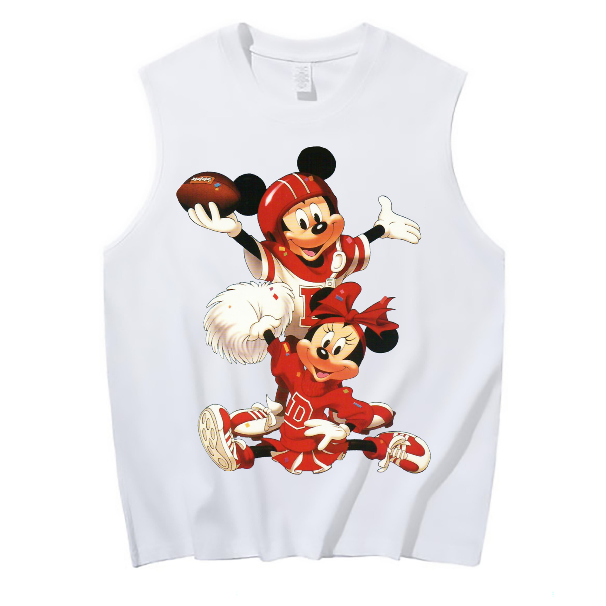 ミッキーマウス Mickey Mouse コットン100％タンクトップ（フロントプリント）