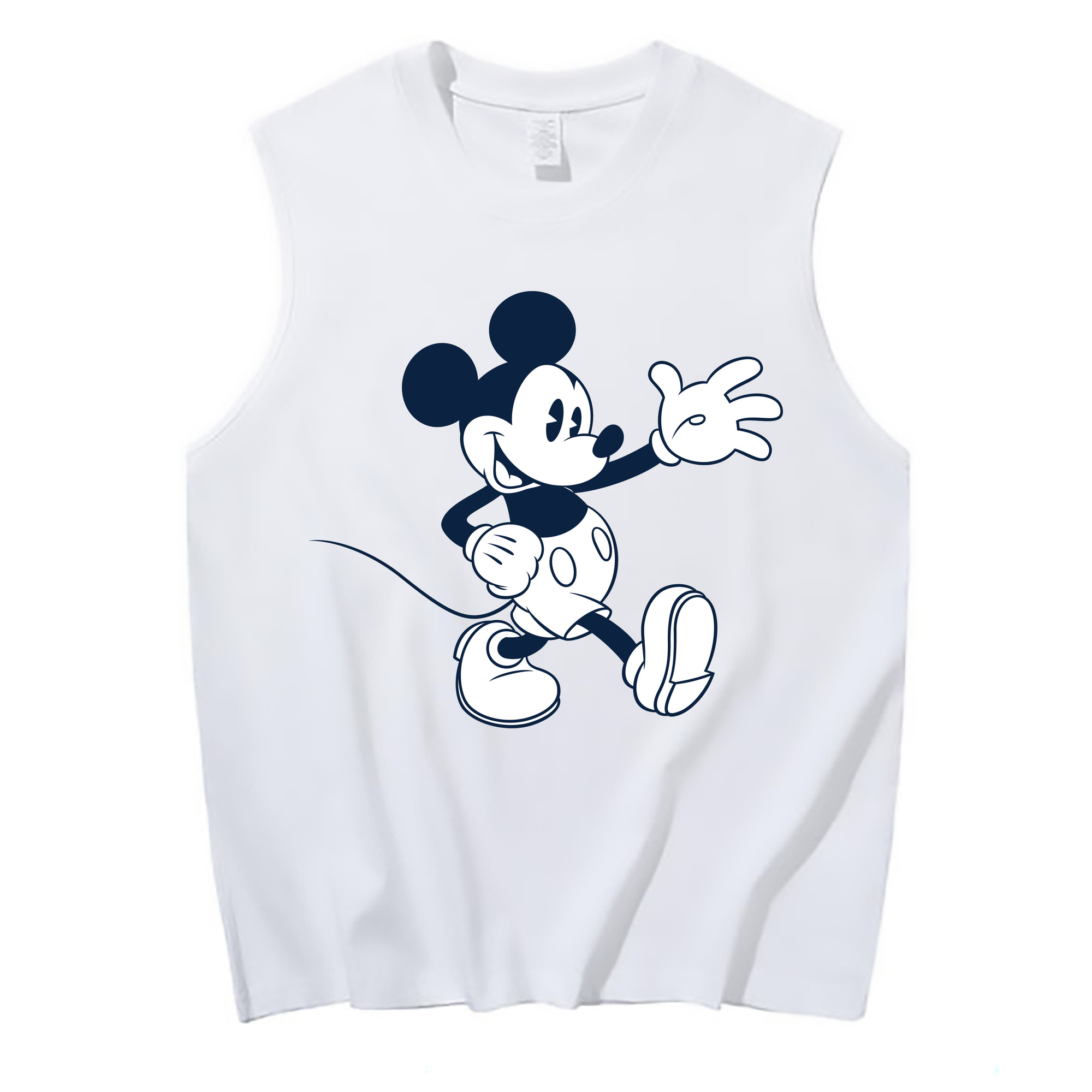 ミッキーマウス Mickey Mouse コットン100％タンクトップ（フロントプリント）