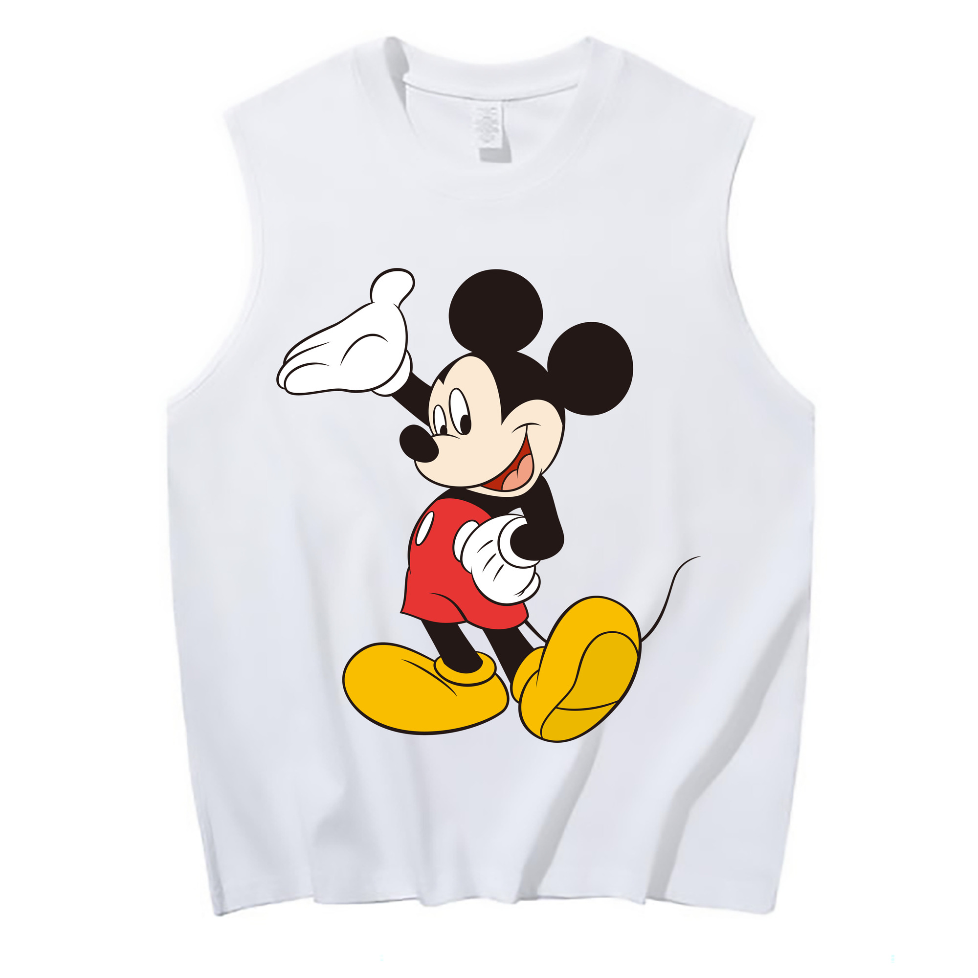 ミッキーマウス Mickey Mouse コットン100％タンクトップ（フロントプリント）