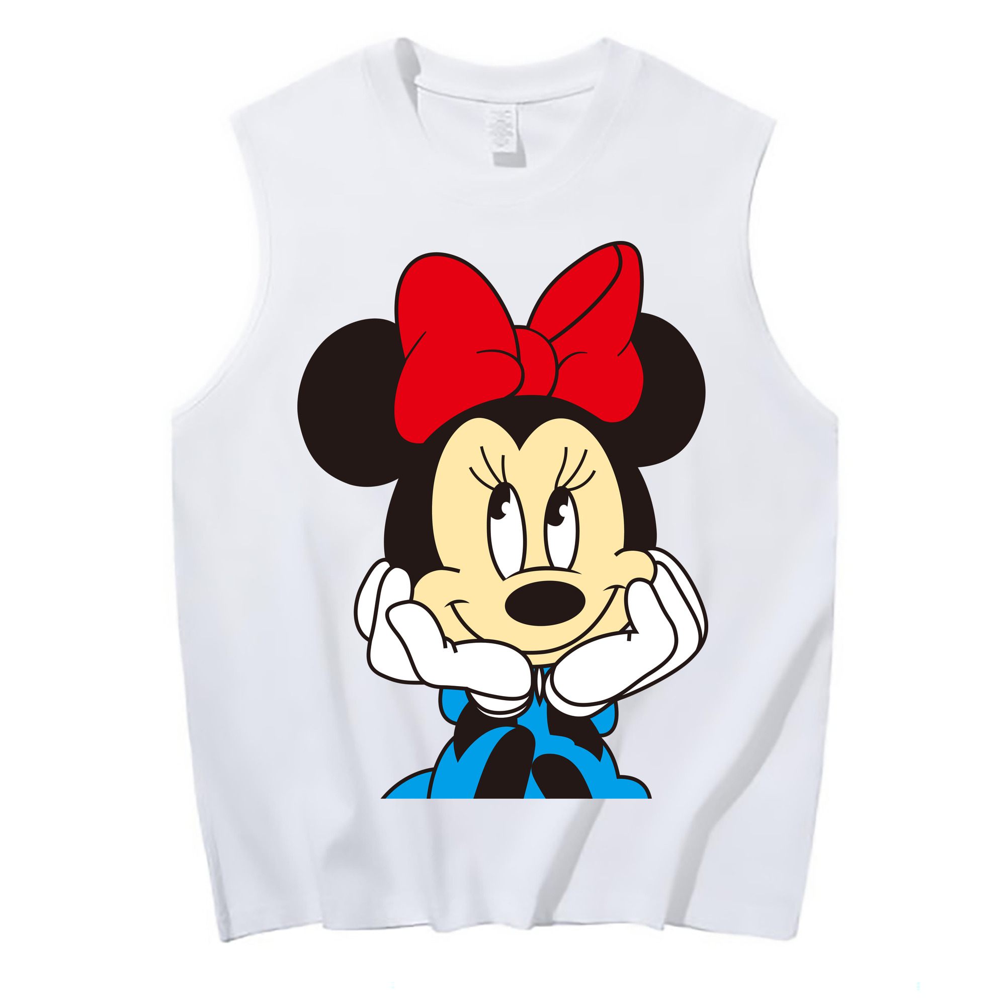 ミッキーマウス Mickey Mouse コットン100％タンクトップ（フロントプリント）