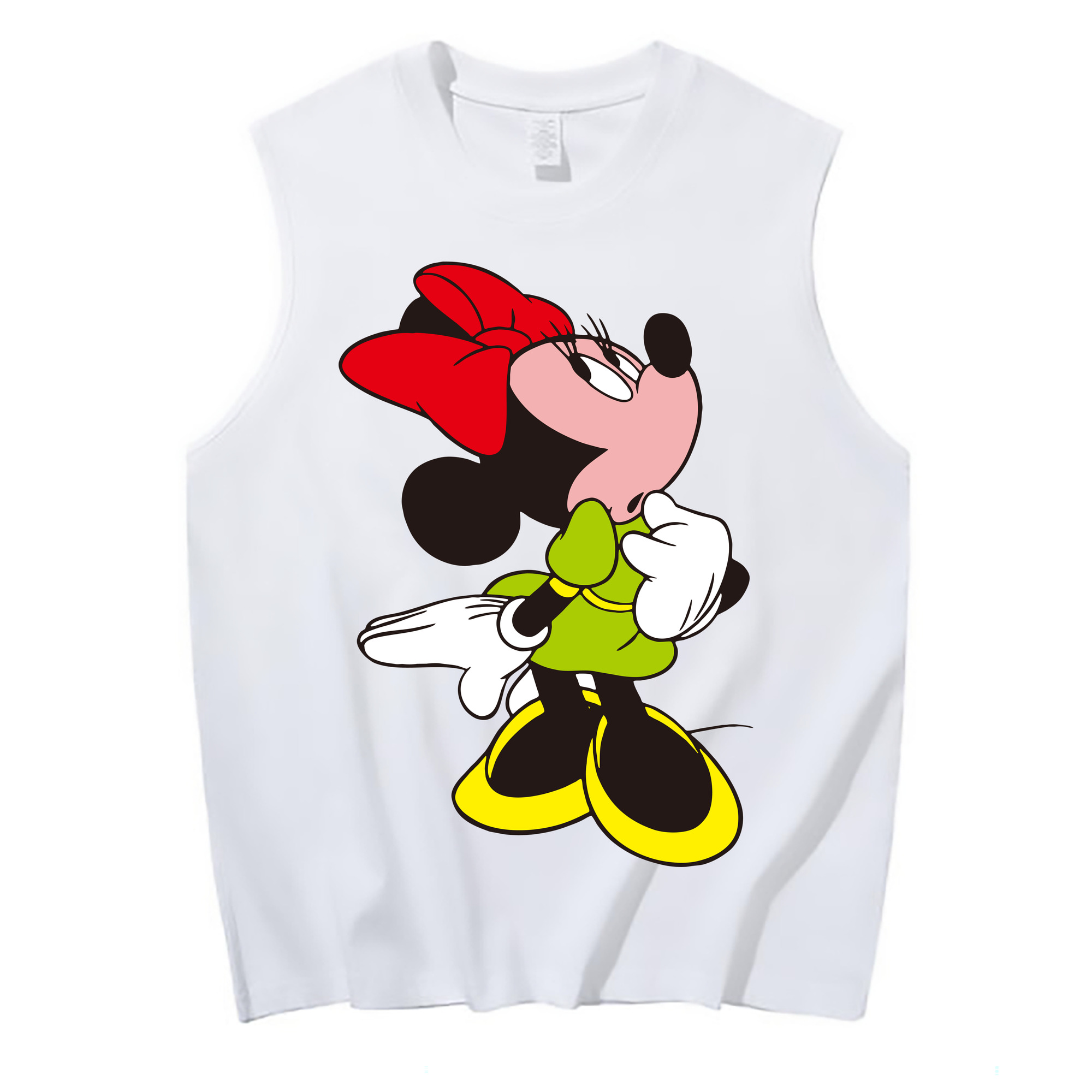 ミッキーマウス Mickey Mouse コットン100％タンクトップ（フロントプリント）