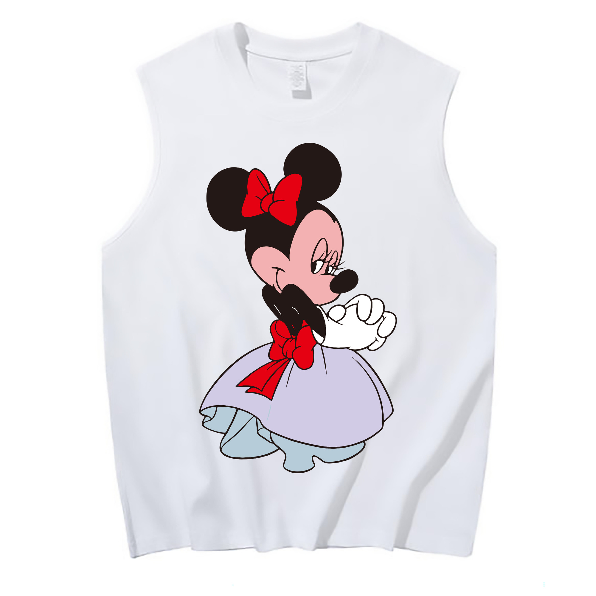ミッキーマウス Mickey Mouse コットン100％タンクトップ（フロントプリント）