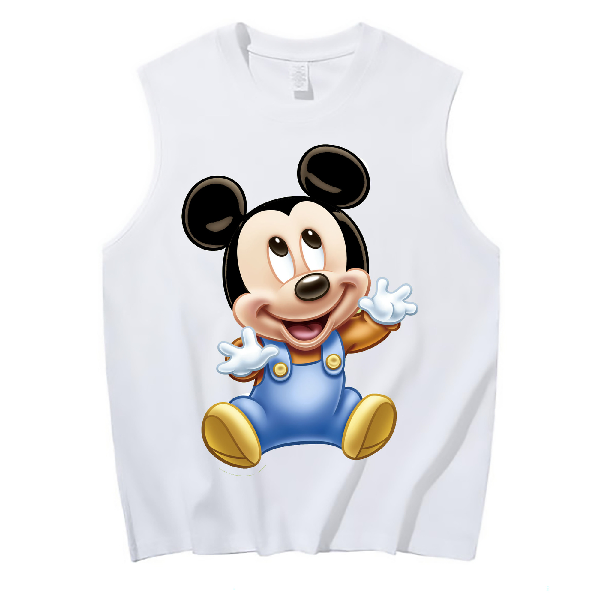 ミッキーマウス Mickey Mouse コットン100％タンクトップ（フロントプリント）