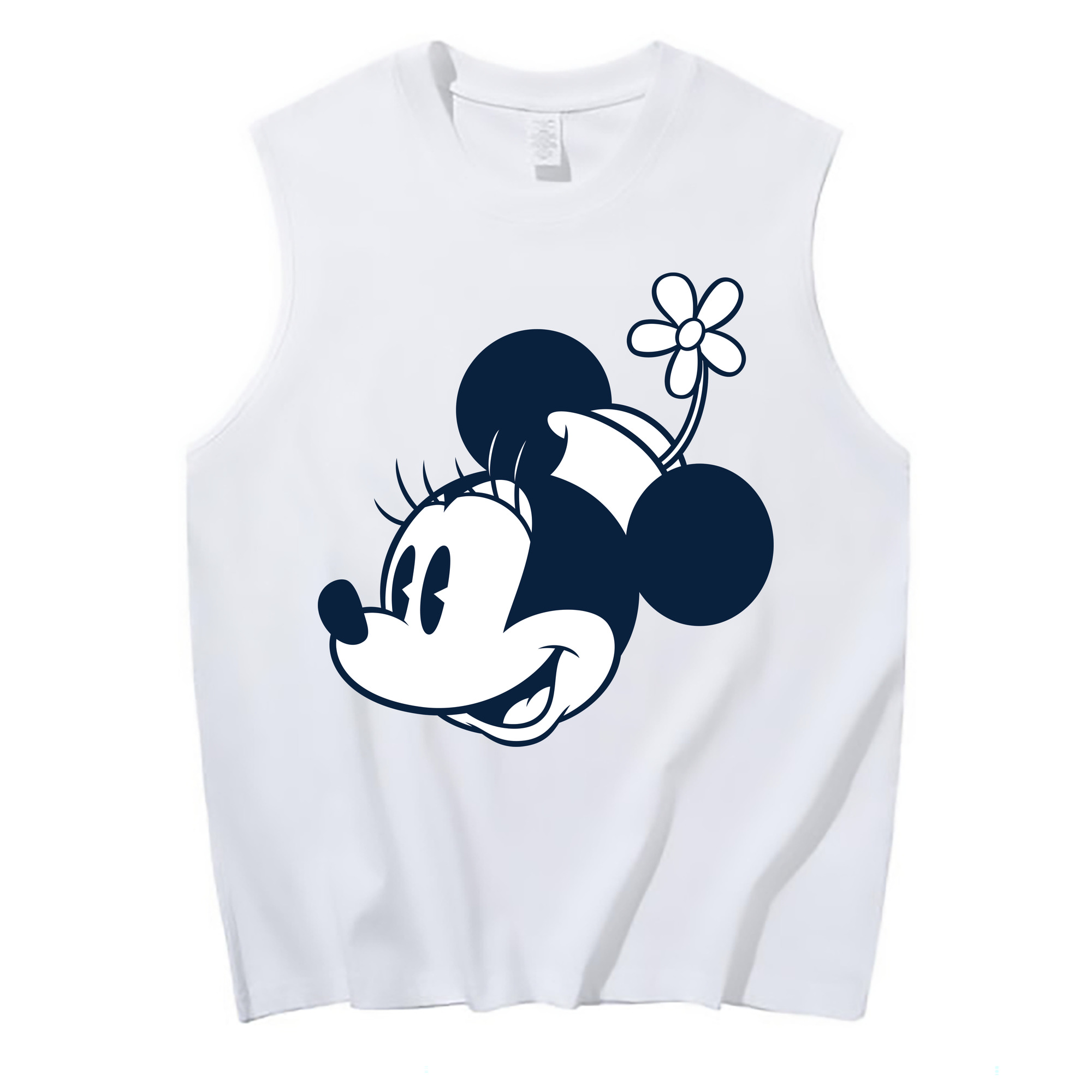 ミッキーマウス Mickey Mouse コットン100％タンクトップ（フロントプリント）