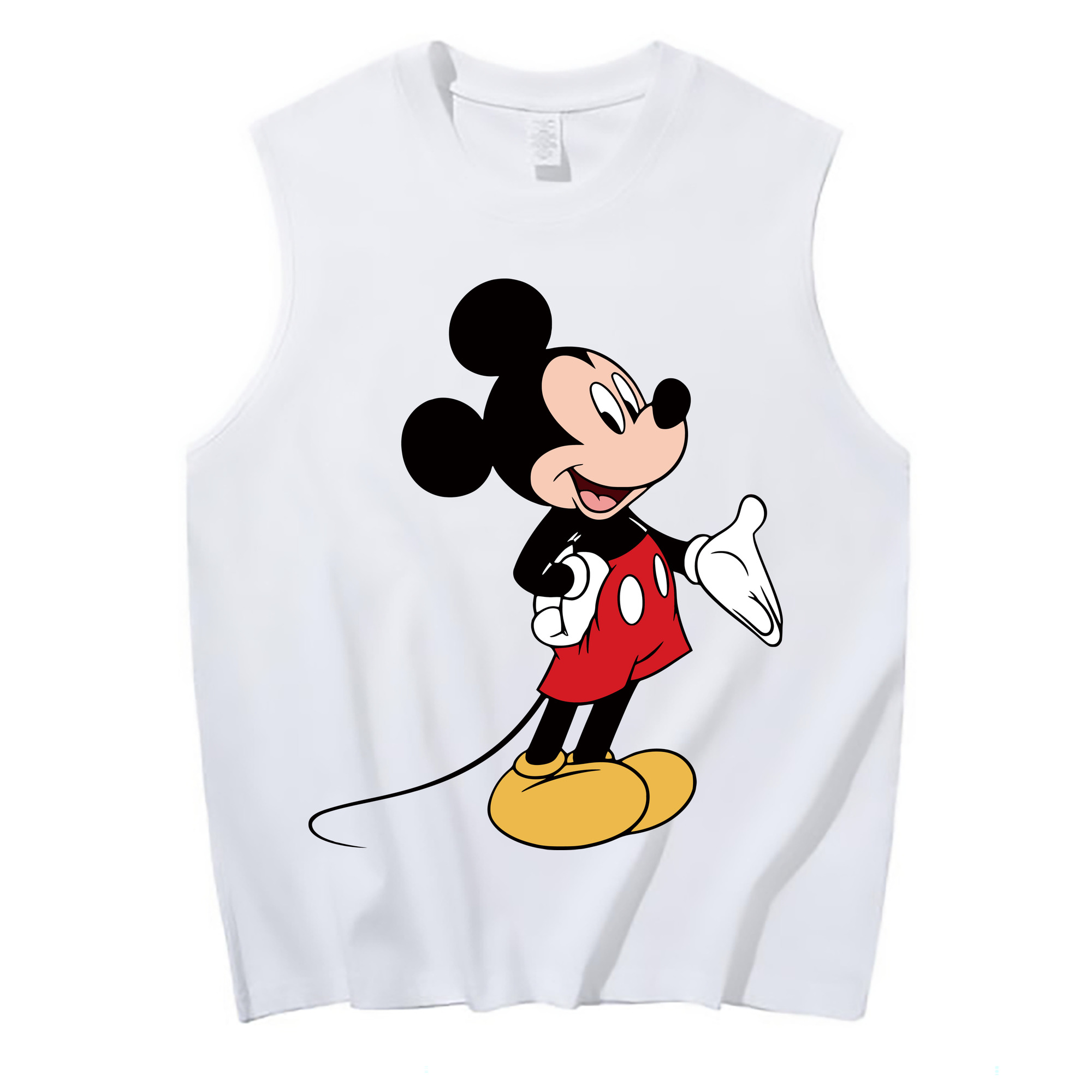 ミッキーマウス Mickey Mouse コットン100％タンクトップ（フロントプリント）