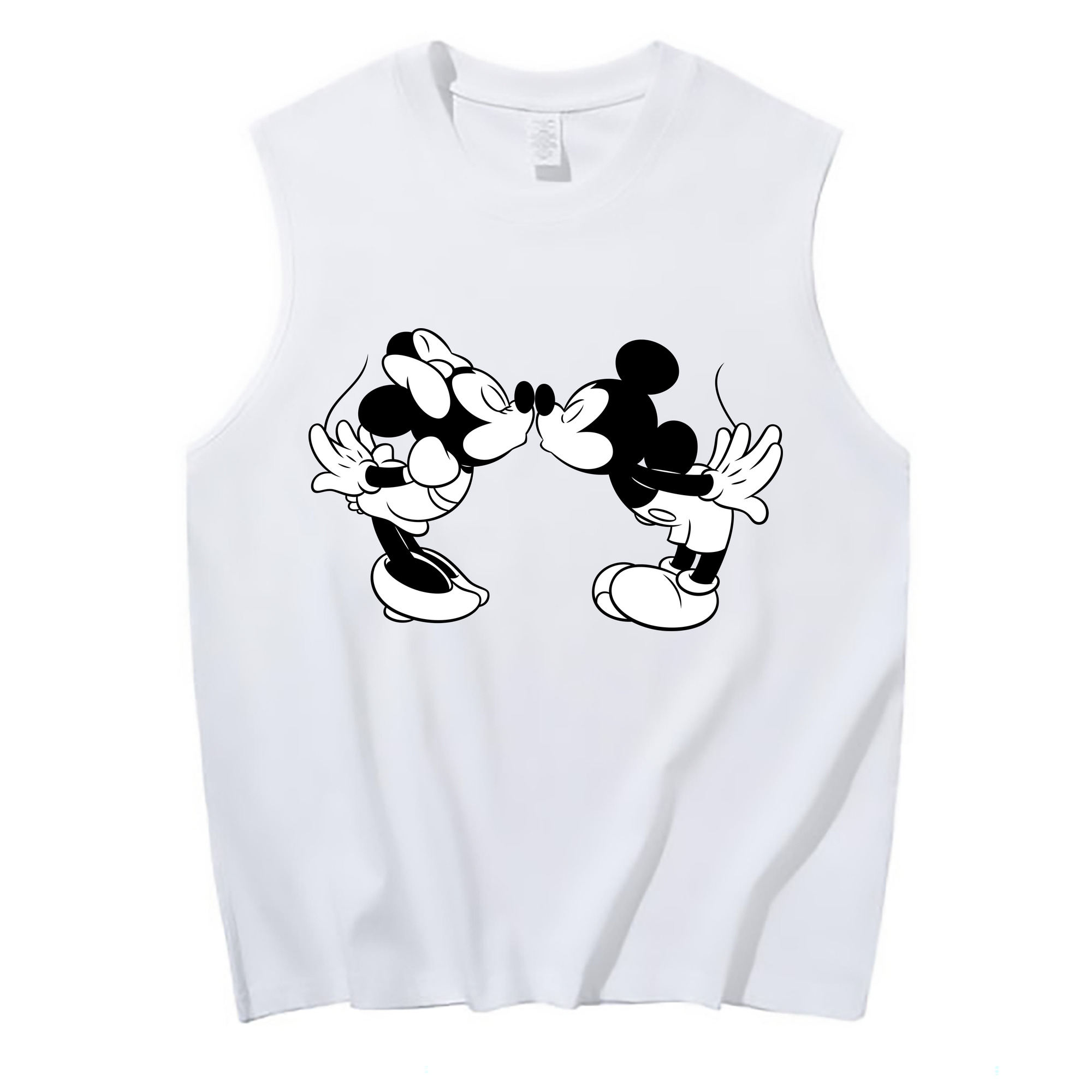 ミッキーマウス Mickey Mouse コットン100％タンクトップ（フロントプリント）
