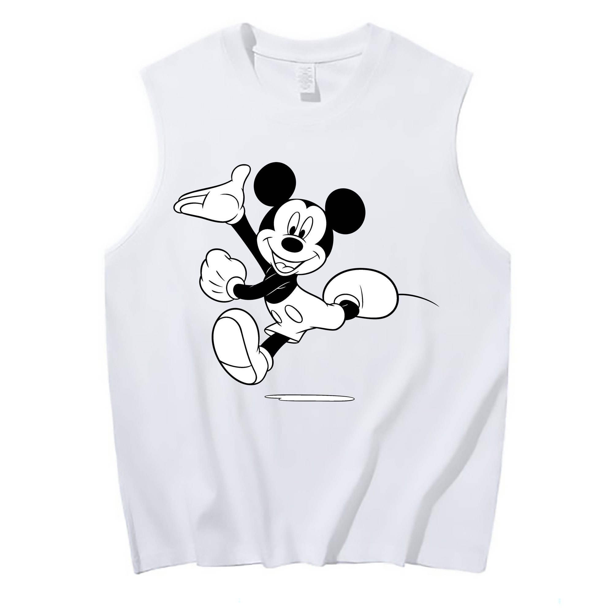 ミッキーマウス Mickey Mouse コットン100％タンクトップ（フロントプリント）