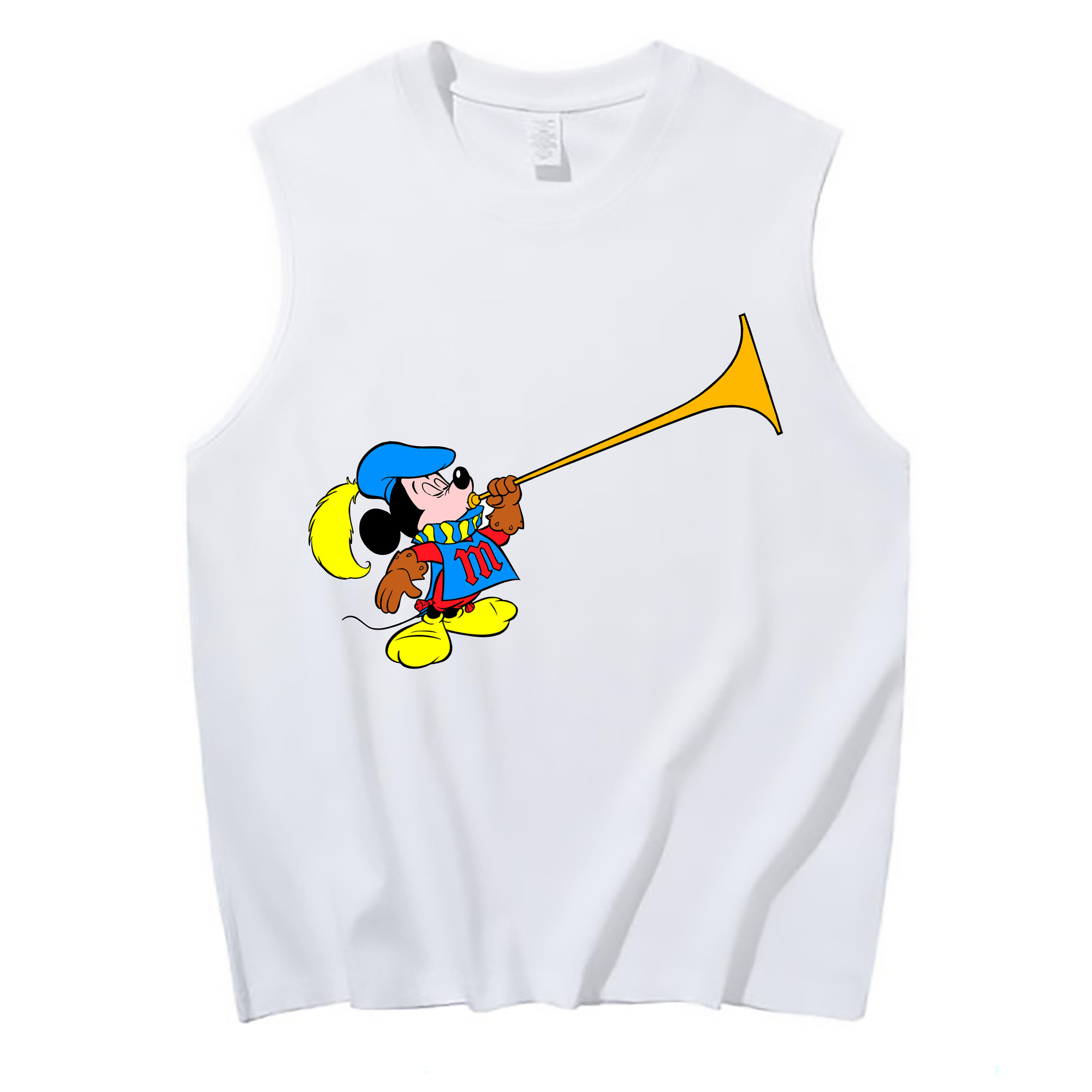 ミッキーマウス Mickey Mouse コットン100％タンクトップ（フロントプリント）