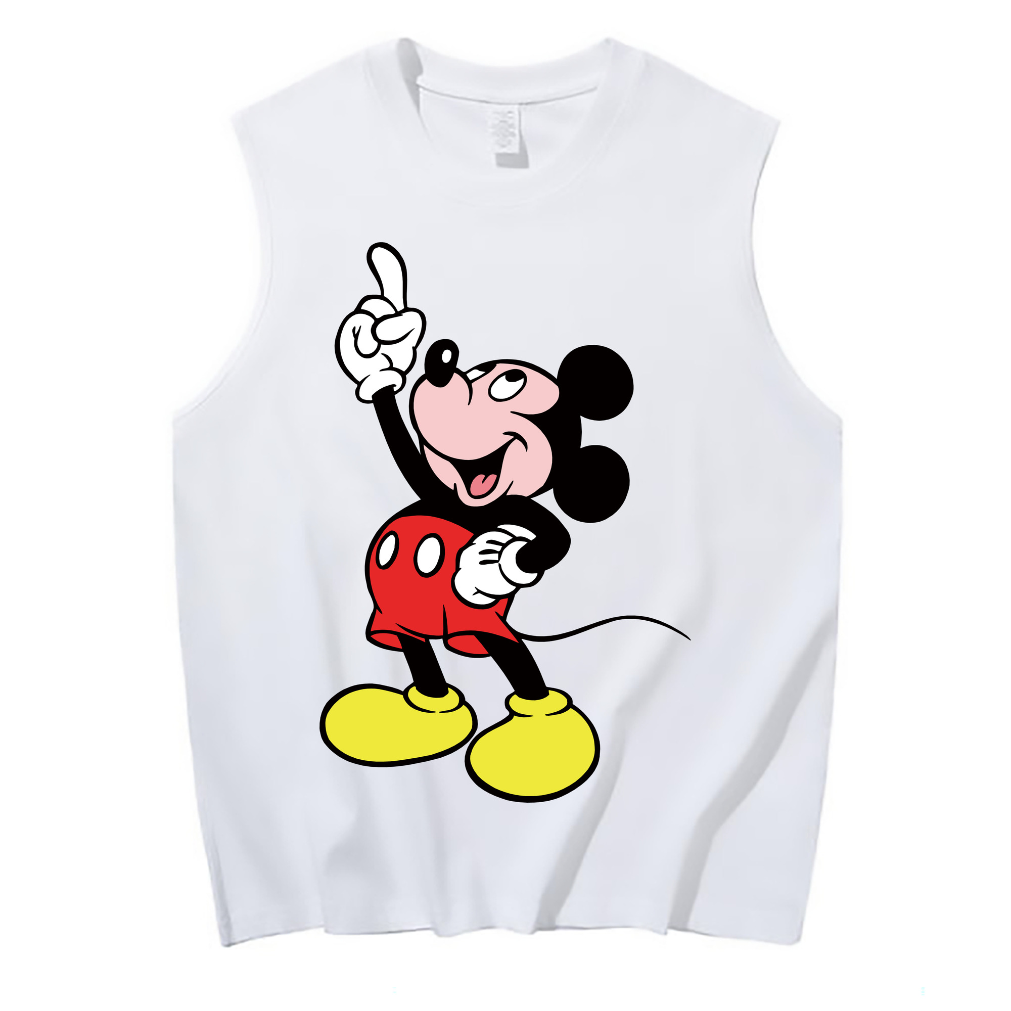 ミッキーマウス Mickey Mouse コットン100％タンクトップ（フロントプリント）
