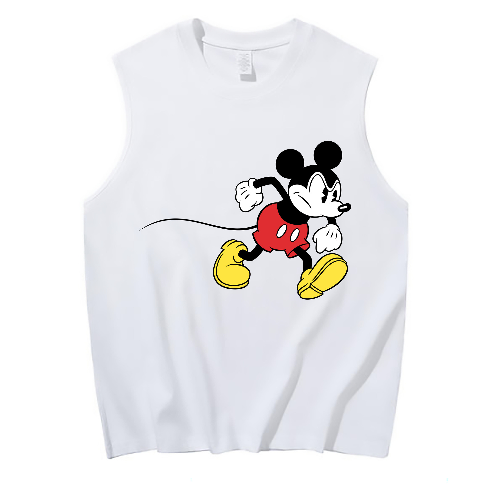 ミッキーマウス Mickey Mouse コットン100％タンクトップ（フロントプリント）