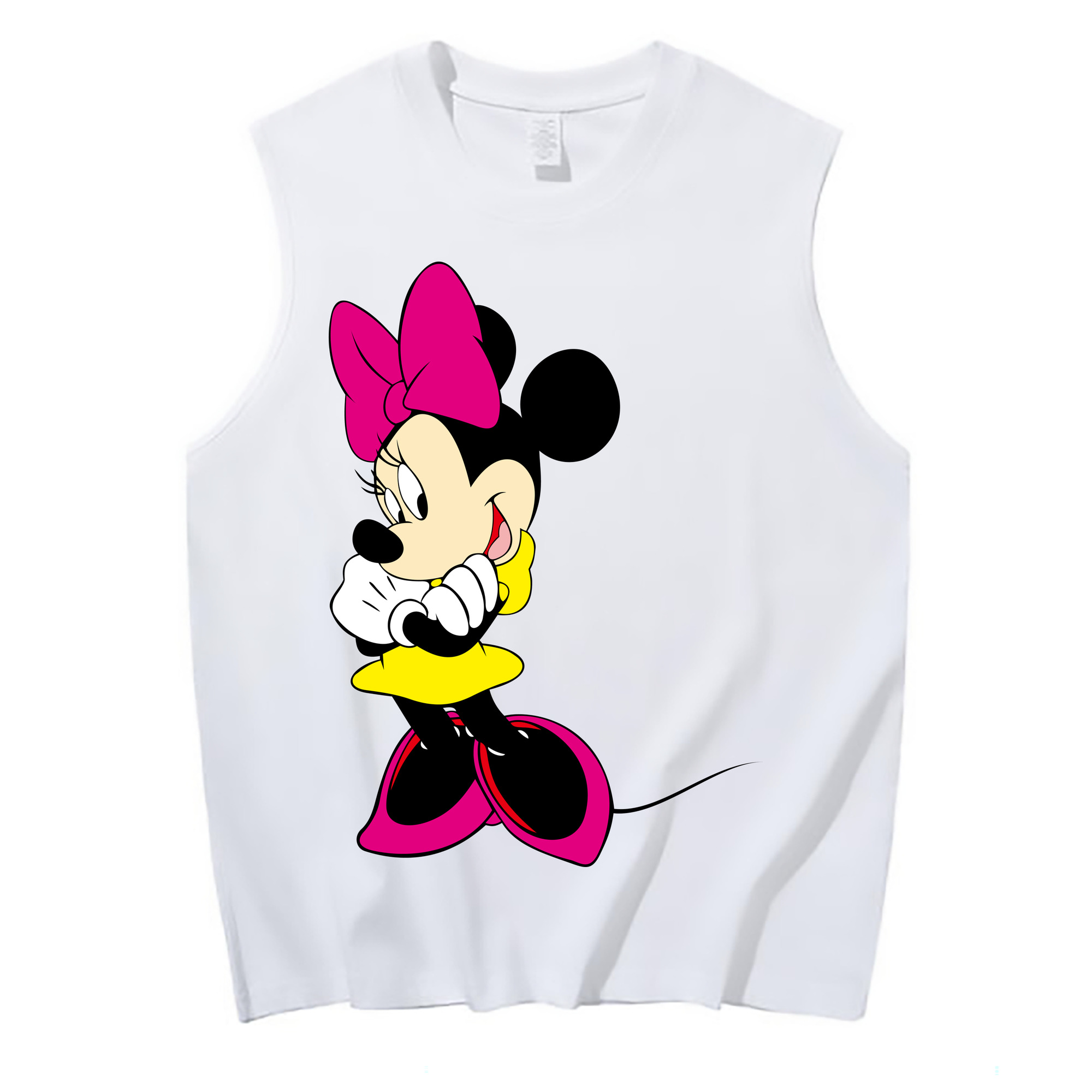 ミッキーマウス Mickey Mouse コットン100％タンクトップ（フロントプリント）