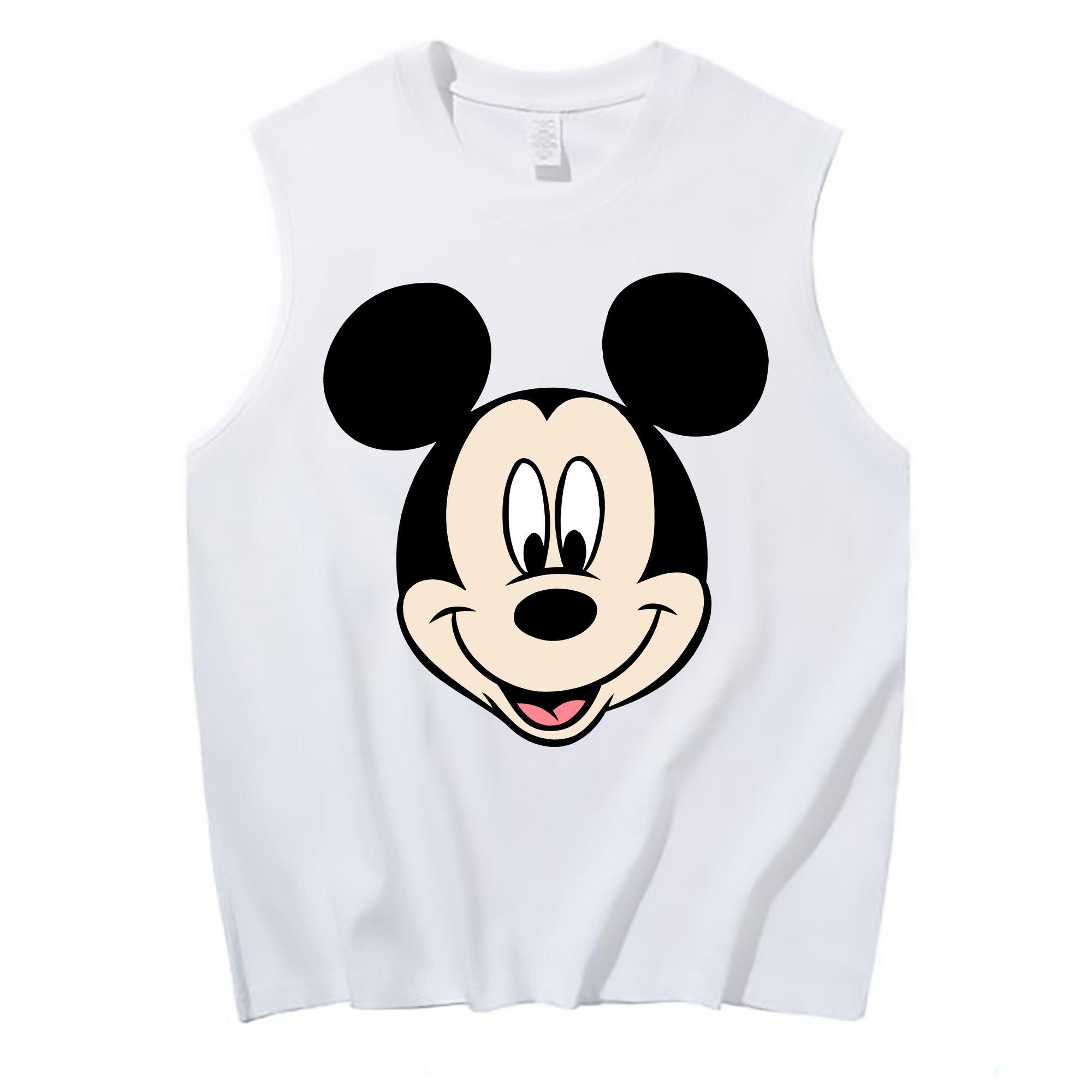 ミッキーマウス Mickey Mouse コットン100％タンクトップ（フロントプリント）