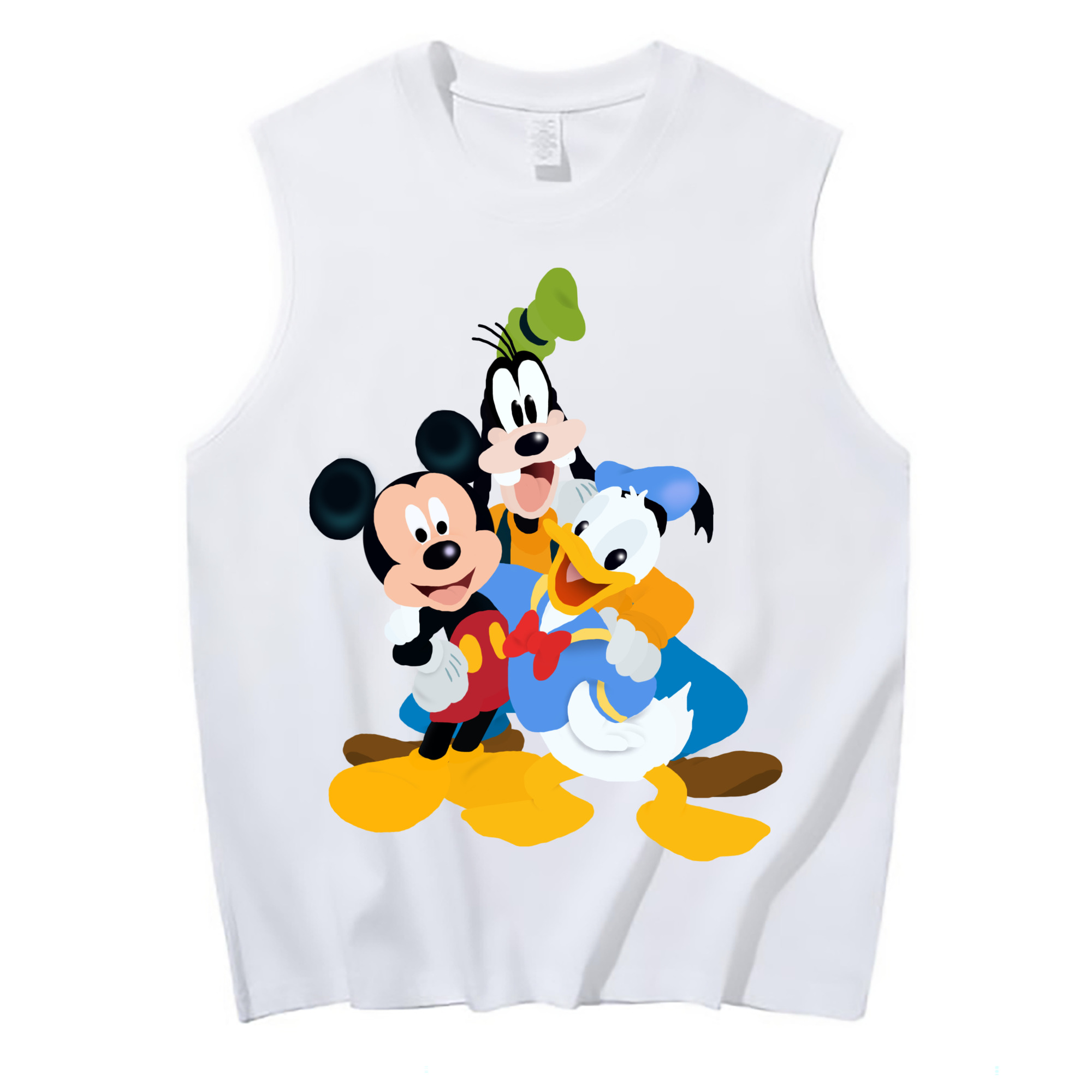 ミッキーマウス Mickey Mouse コットン100％タンクトップ（フロントプリント）