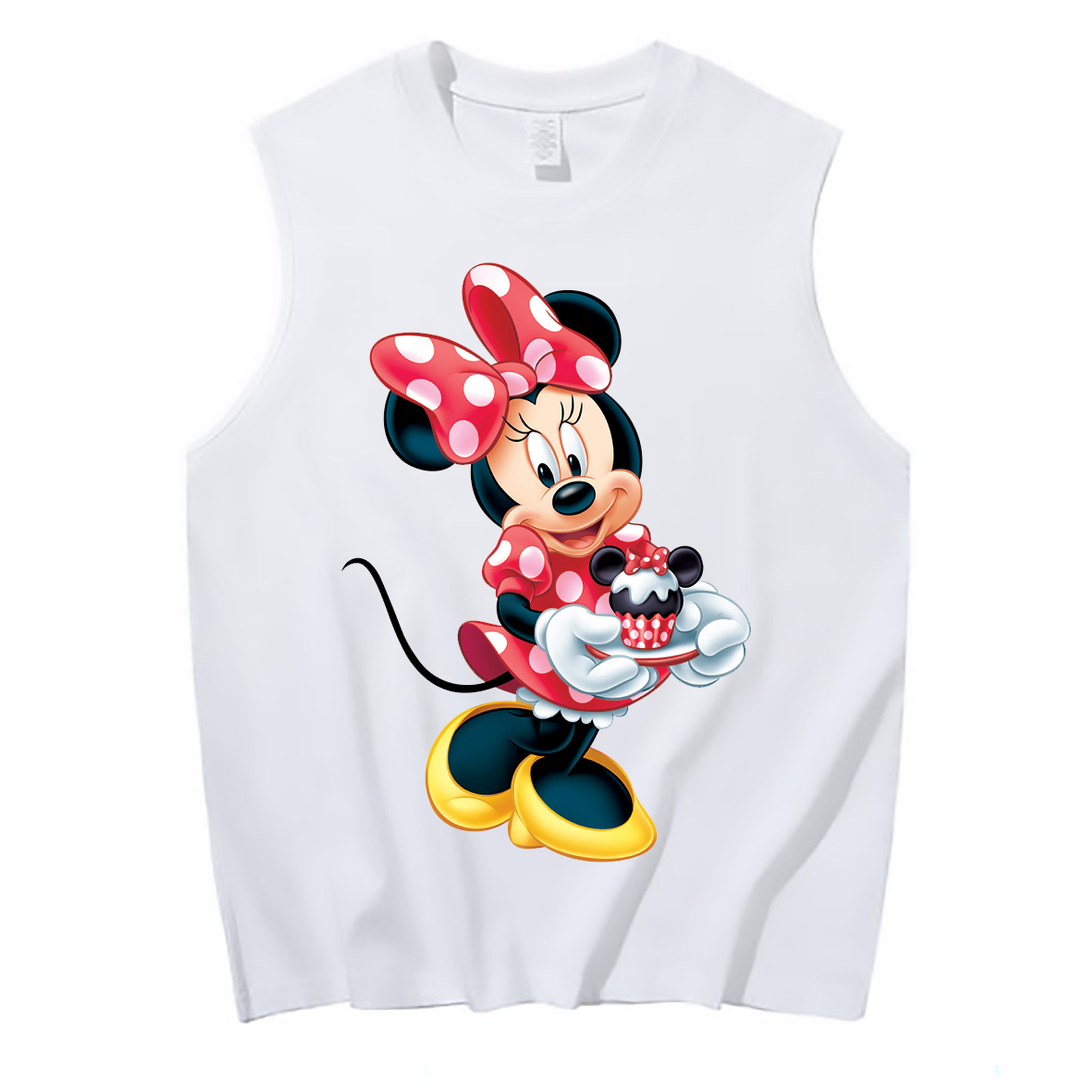 ミッキーマウス Mickey Mouse コットン100％タンクトップ（フロントプリント）