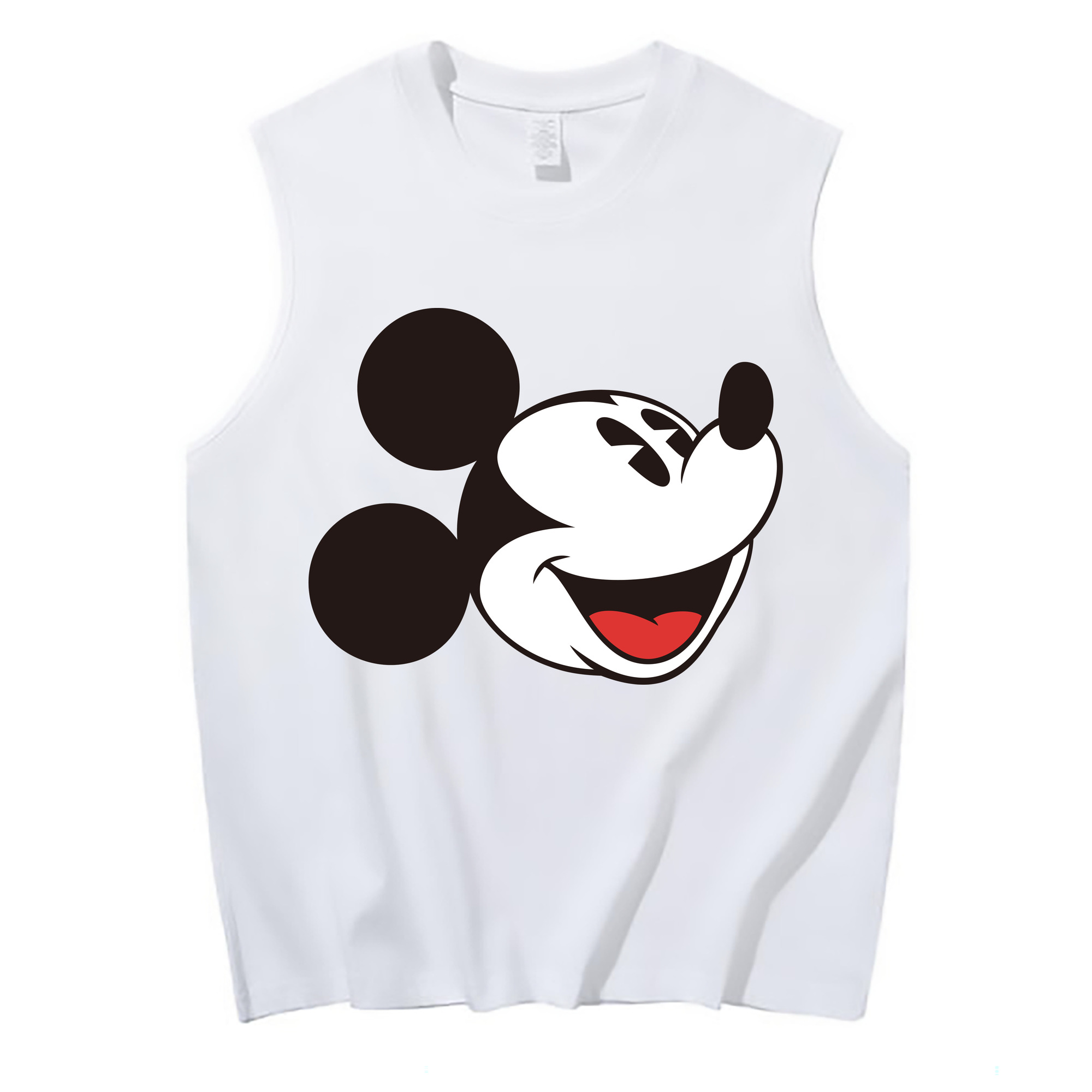 ミッキーマウス Mickey Mouse コットン100％タンクトップ（フロントプリント）