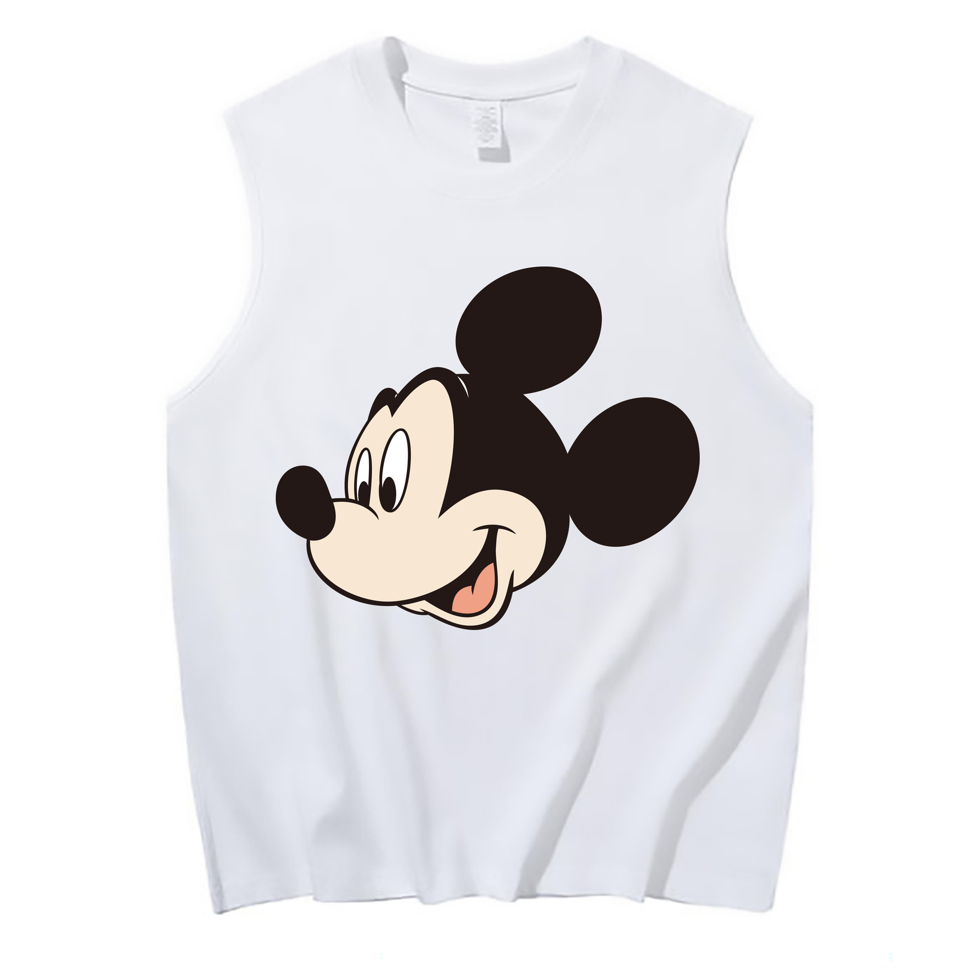 ミッキーマウス Mickey Mouse コットン100％タンクトップ（フロントプリント）