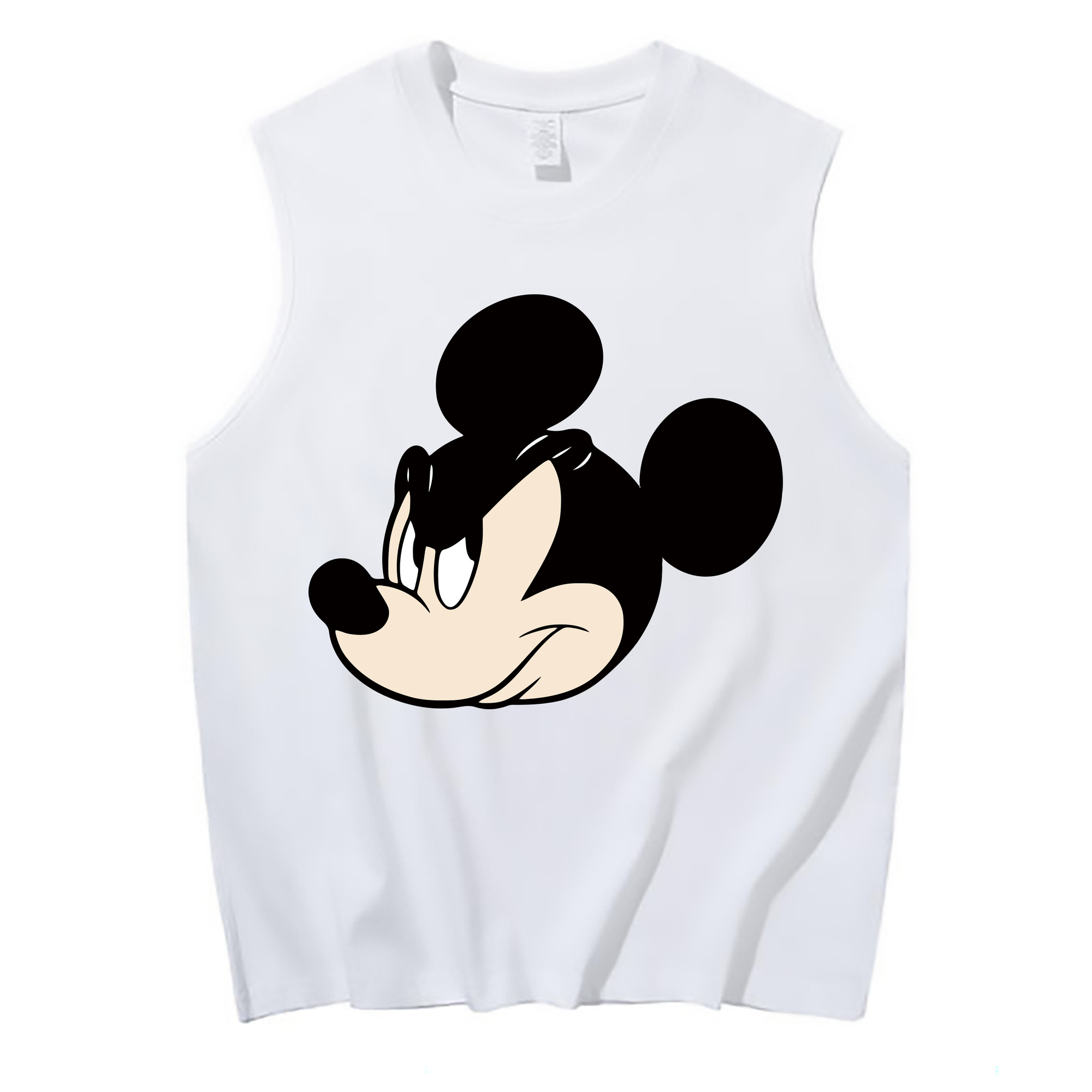 （画像用） ミッキーマウス Mickey Mouse コットン100％タンクトップ（フロントプリント）