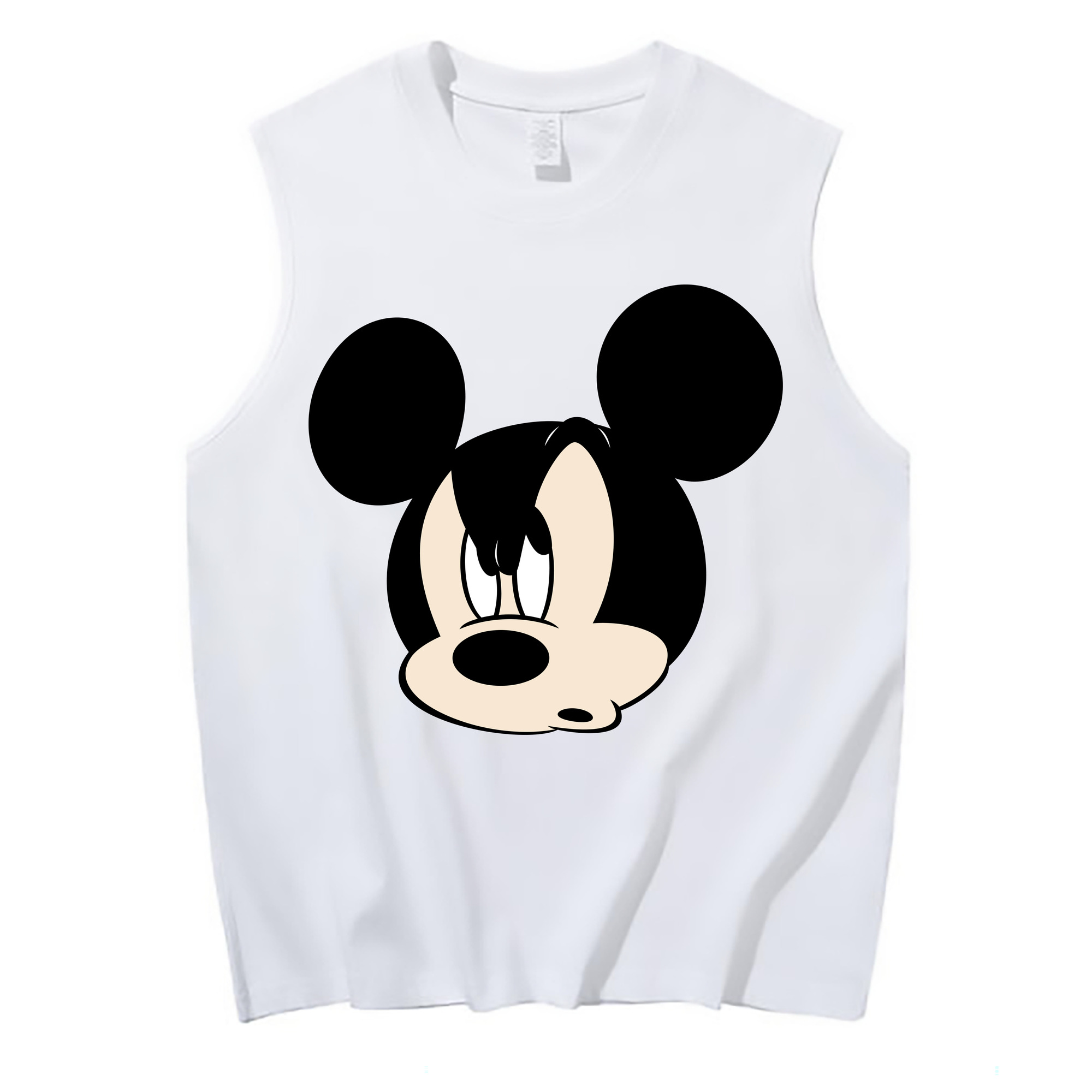ミッキーマウス Mickey Mouse コットン100％タンクトップ（フロントプリント）