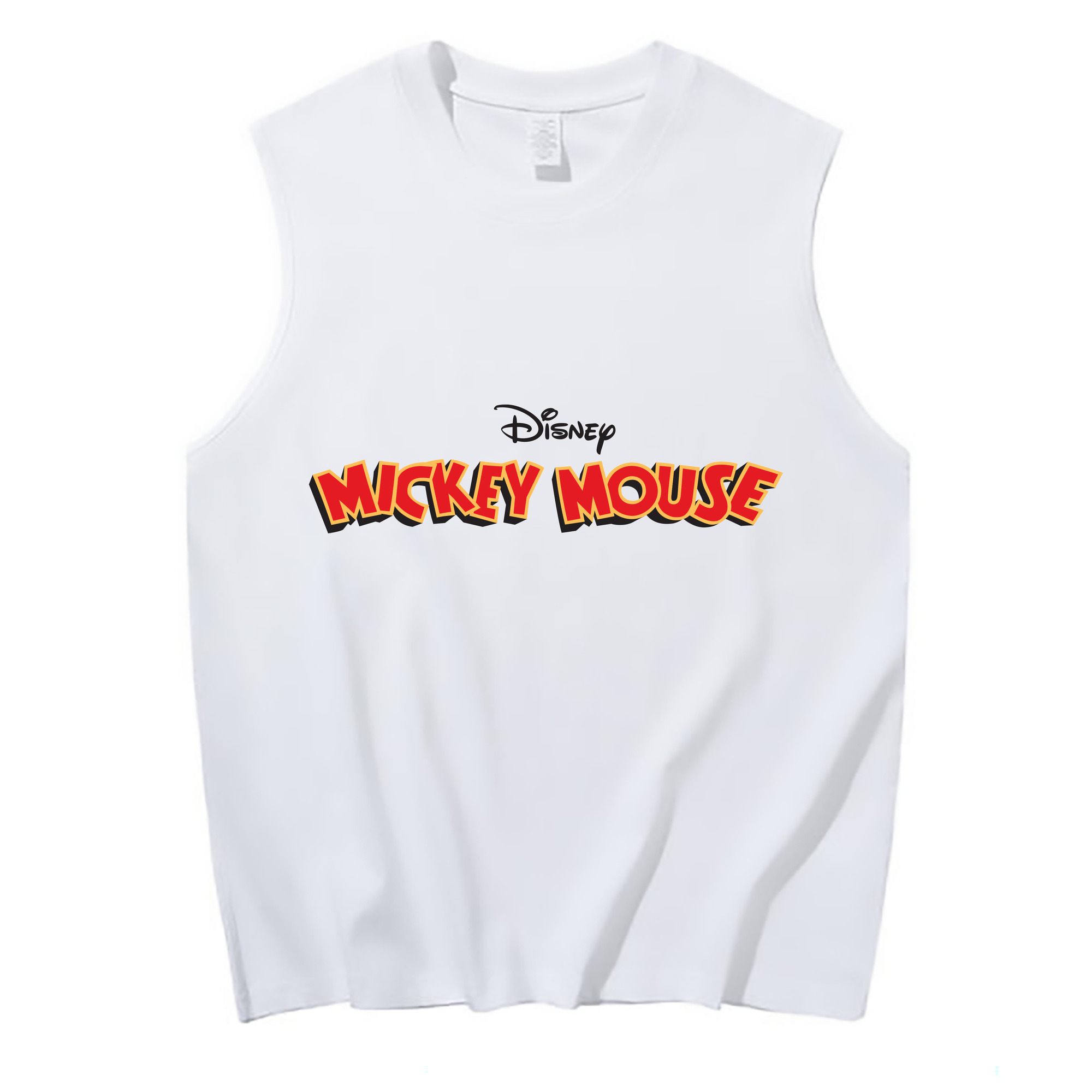 ミッキーマウス Mickey Mouse コットン100％タンクトップ（フロントプリント）