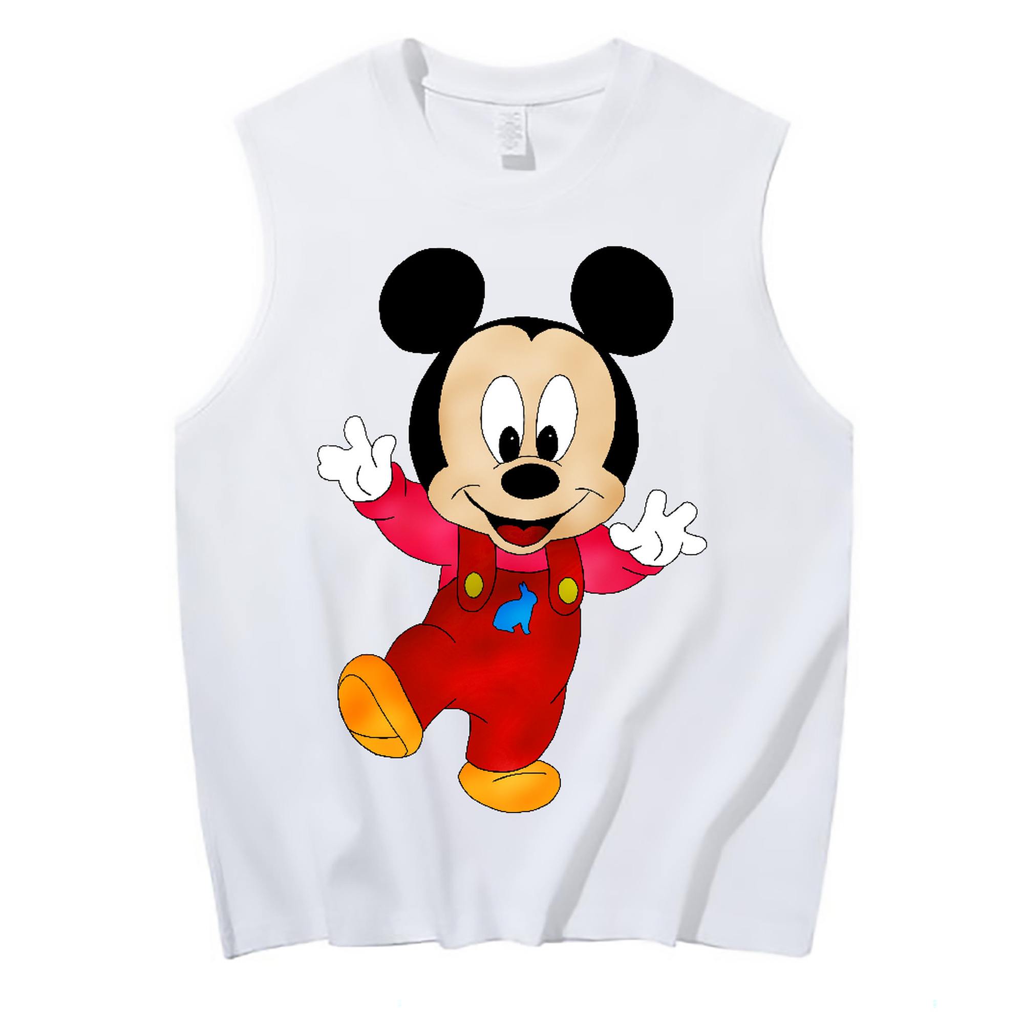 ミッキーマウス Mickey Mouse コットン100％タンクトップ（フロントプリント）