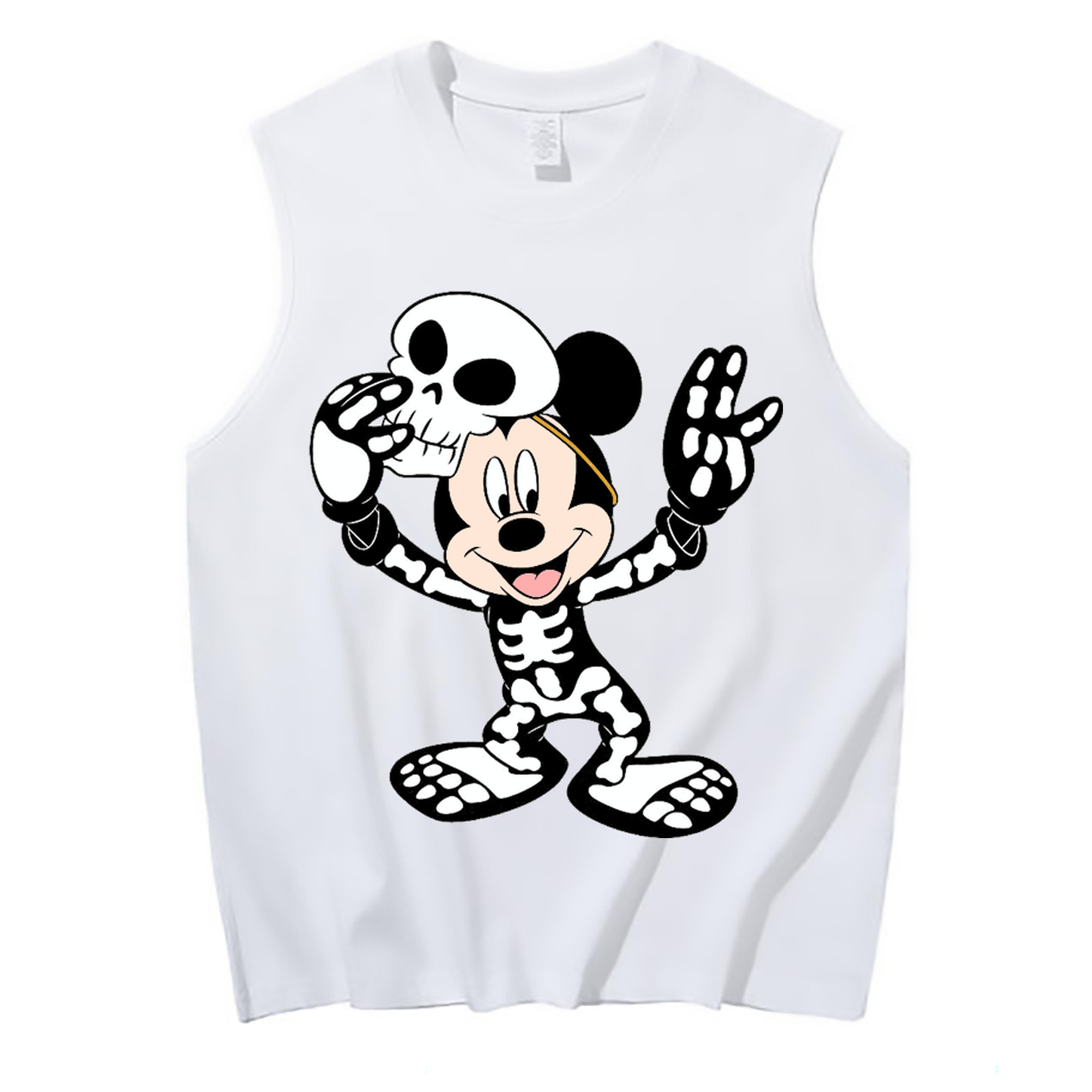 ミッキーマウス Mickey Mouse コットン100％タンクトップ（フロントプリント）