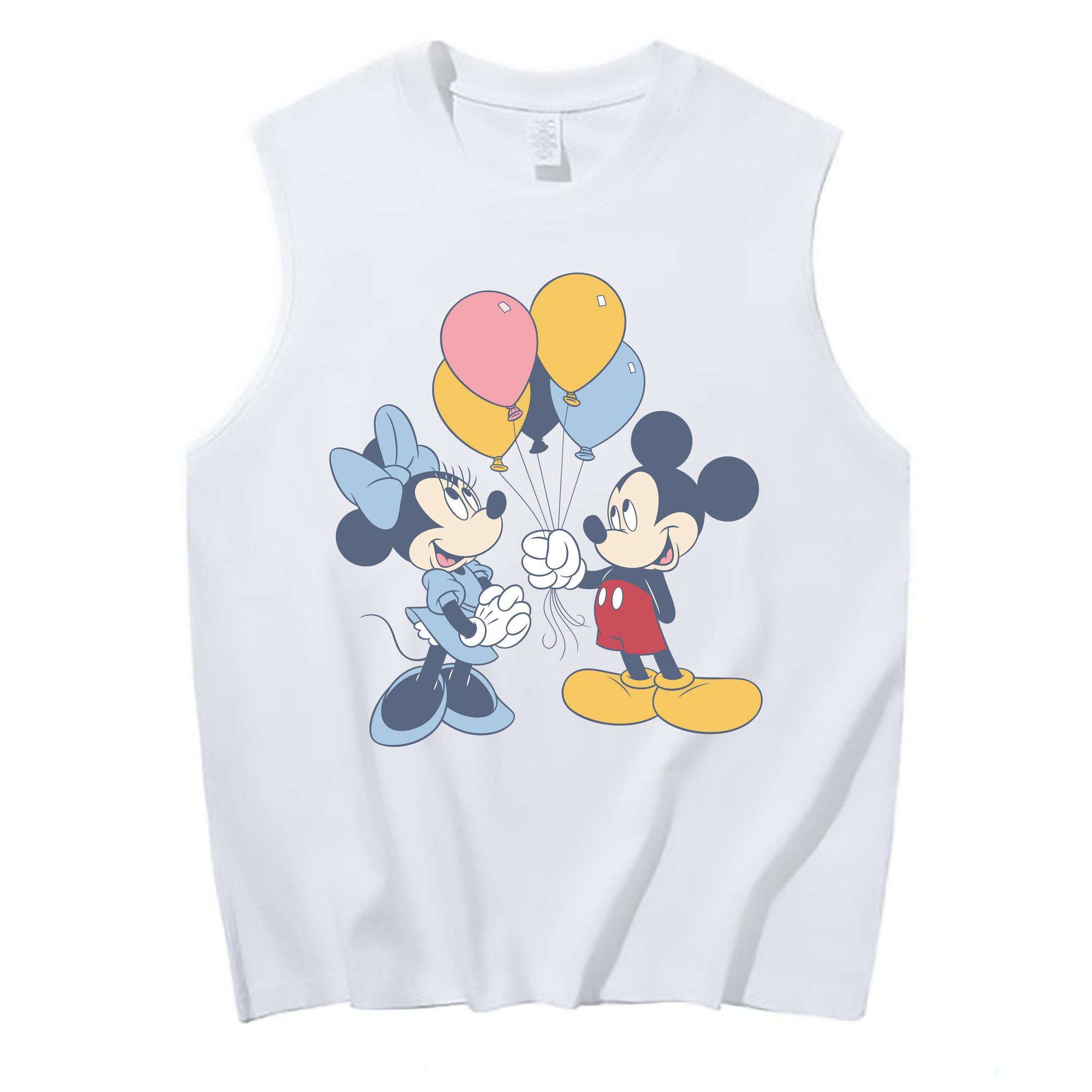 ミッキーマウス Mickey Mouse コットン100％タンクトップ（フロントプリント）