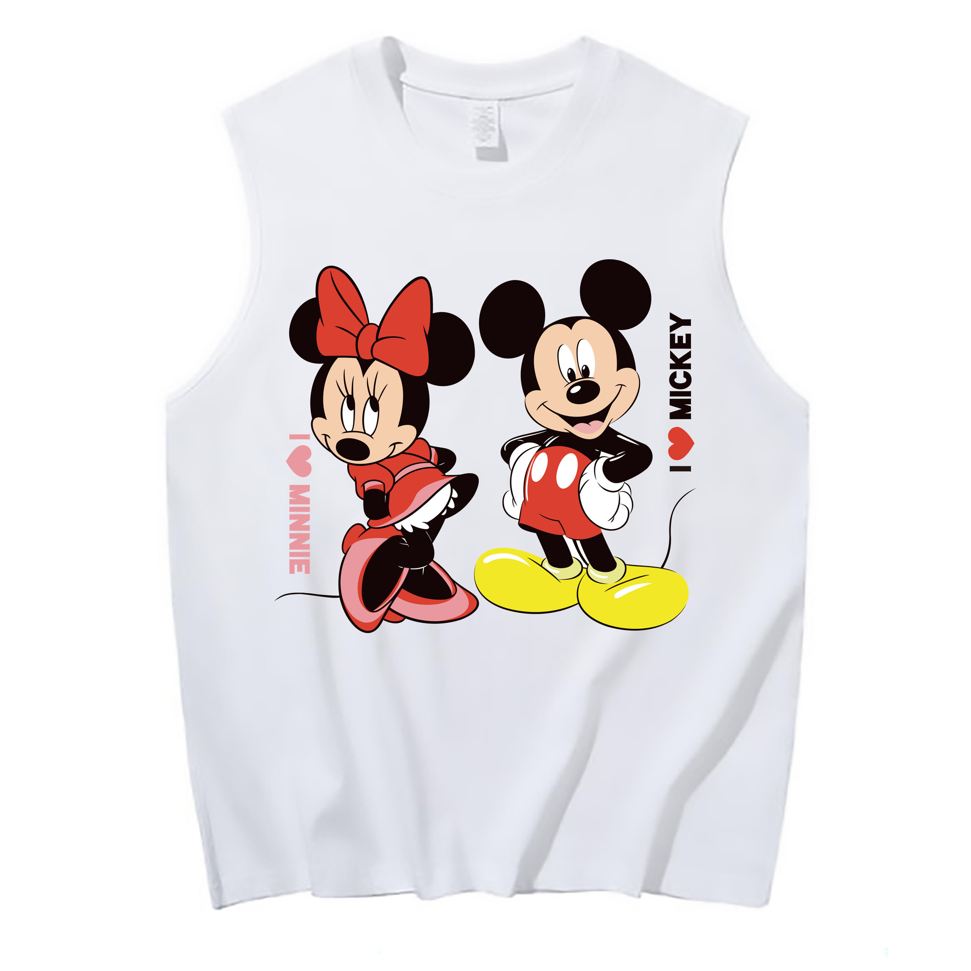 ミッキーマウス Mickey Mouse コットン100％タンクトップ（フロントプリント）
