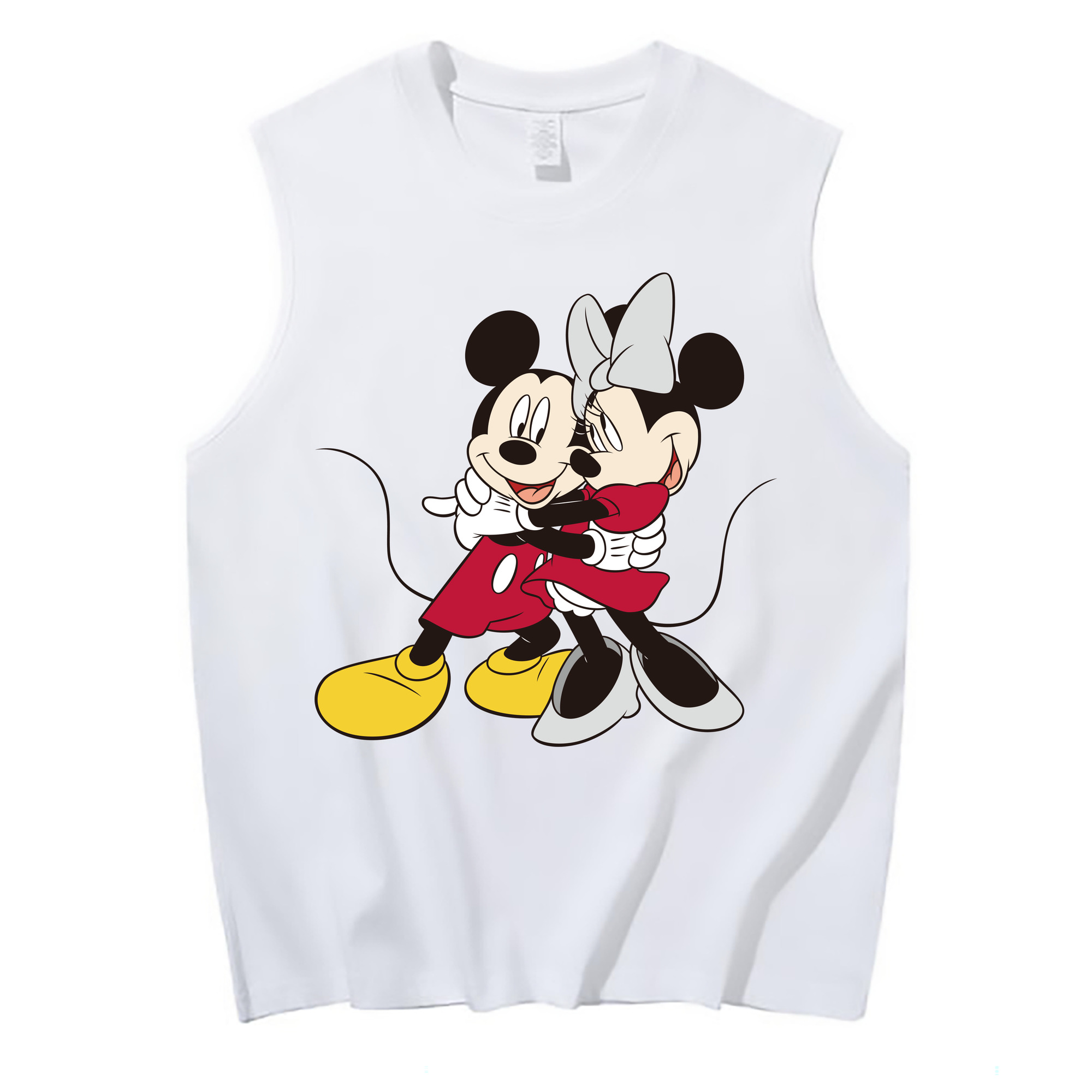 ミッキーマウス Mickey Mouse コットン100％タンクトップ（フロントプリント）