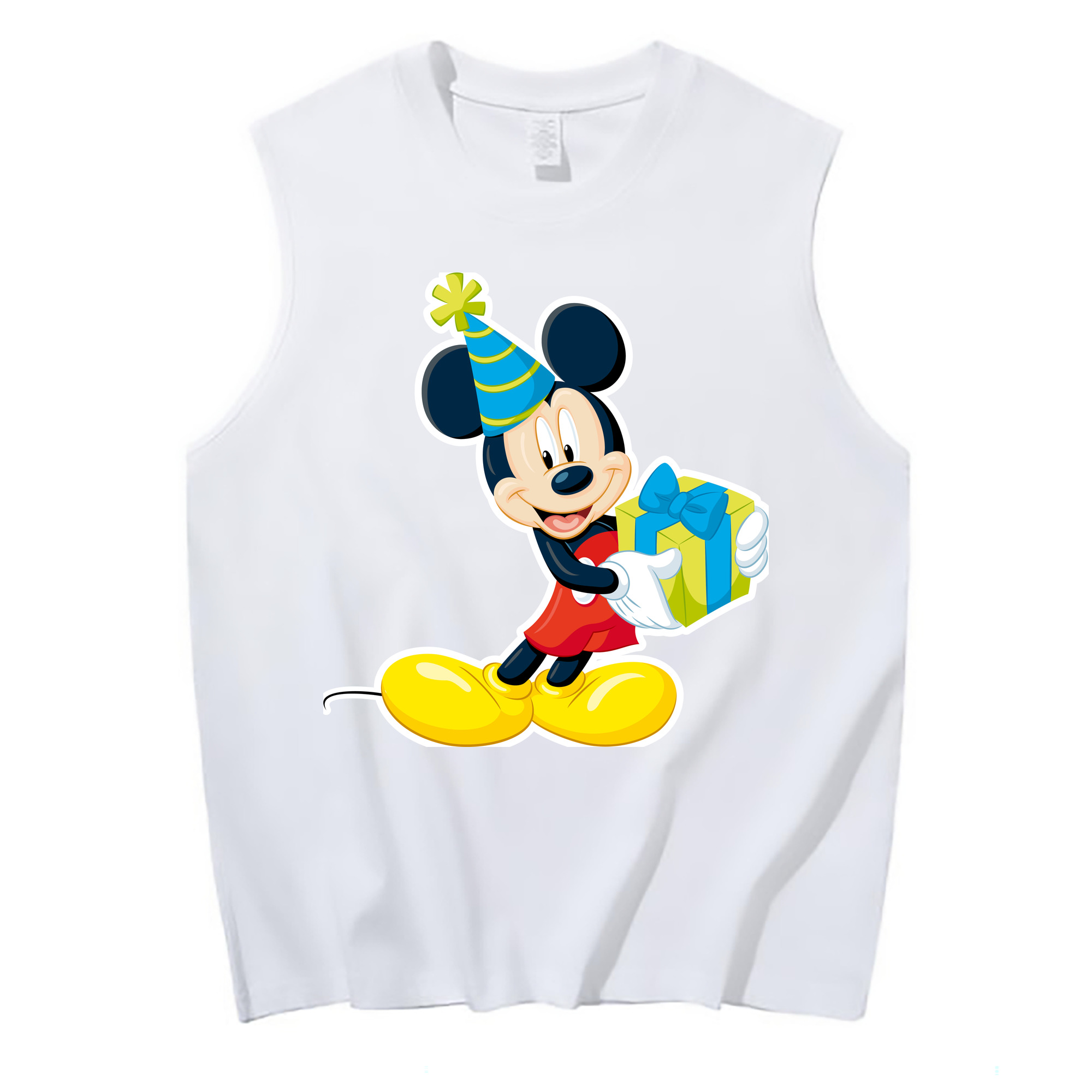 ミッキーマウス Mickey Mouse コットン100％タンクトップ（フロントプリント）