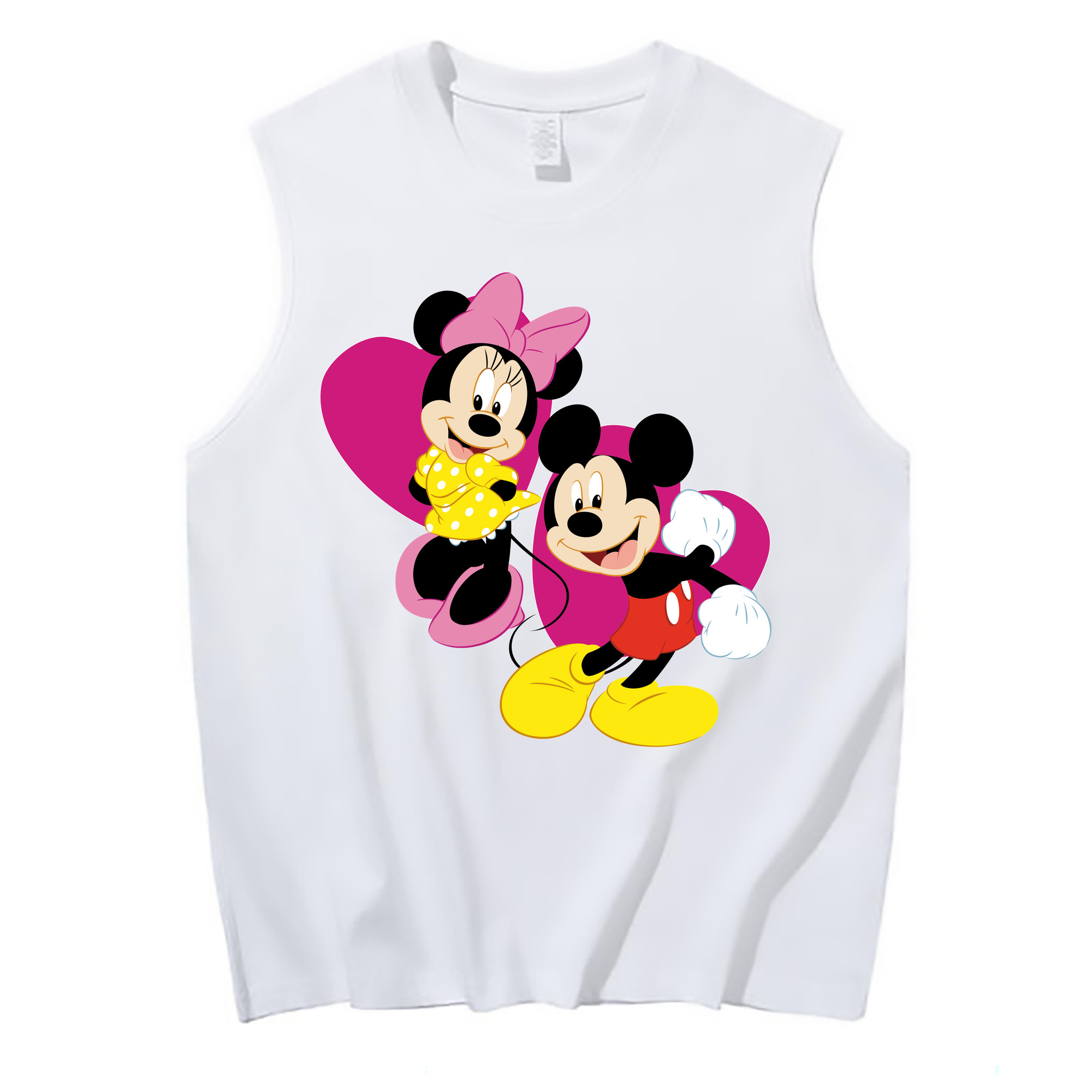 ミッキーマウス Mickey Mouse コットン100％タンクトップ（フロントプリント）