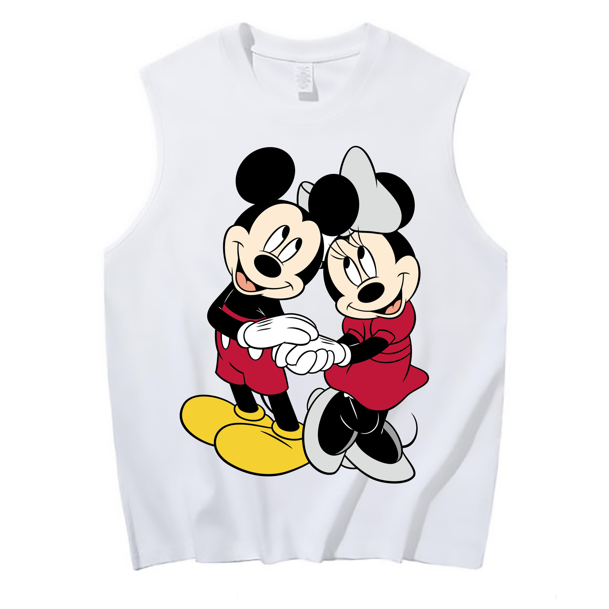 ミッキーマウス Mickey Mouse コットン100％タンクトップ（フロントプリント）