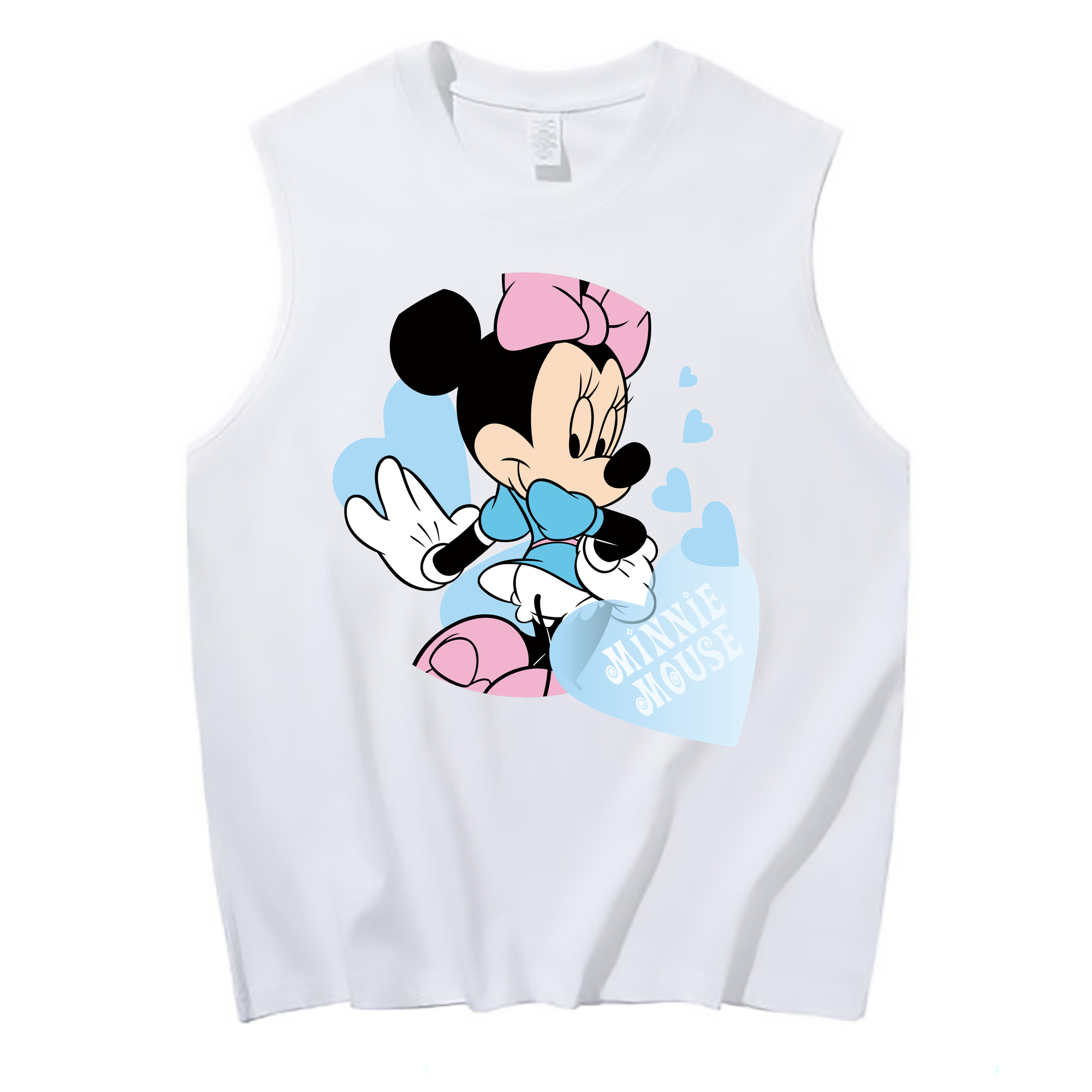ミッキーマウス Mickey Mouse コットン100％タンクトップ（フロントプリント）
