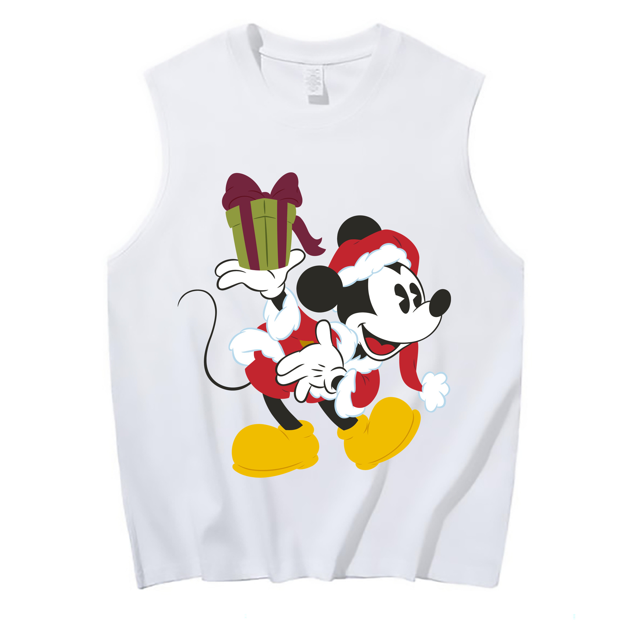 ミッキーマウス Mickey Mouse コットン100％タンクトップ（フロントプリント）