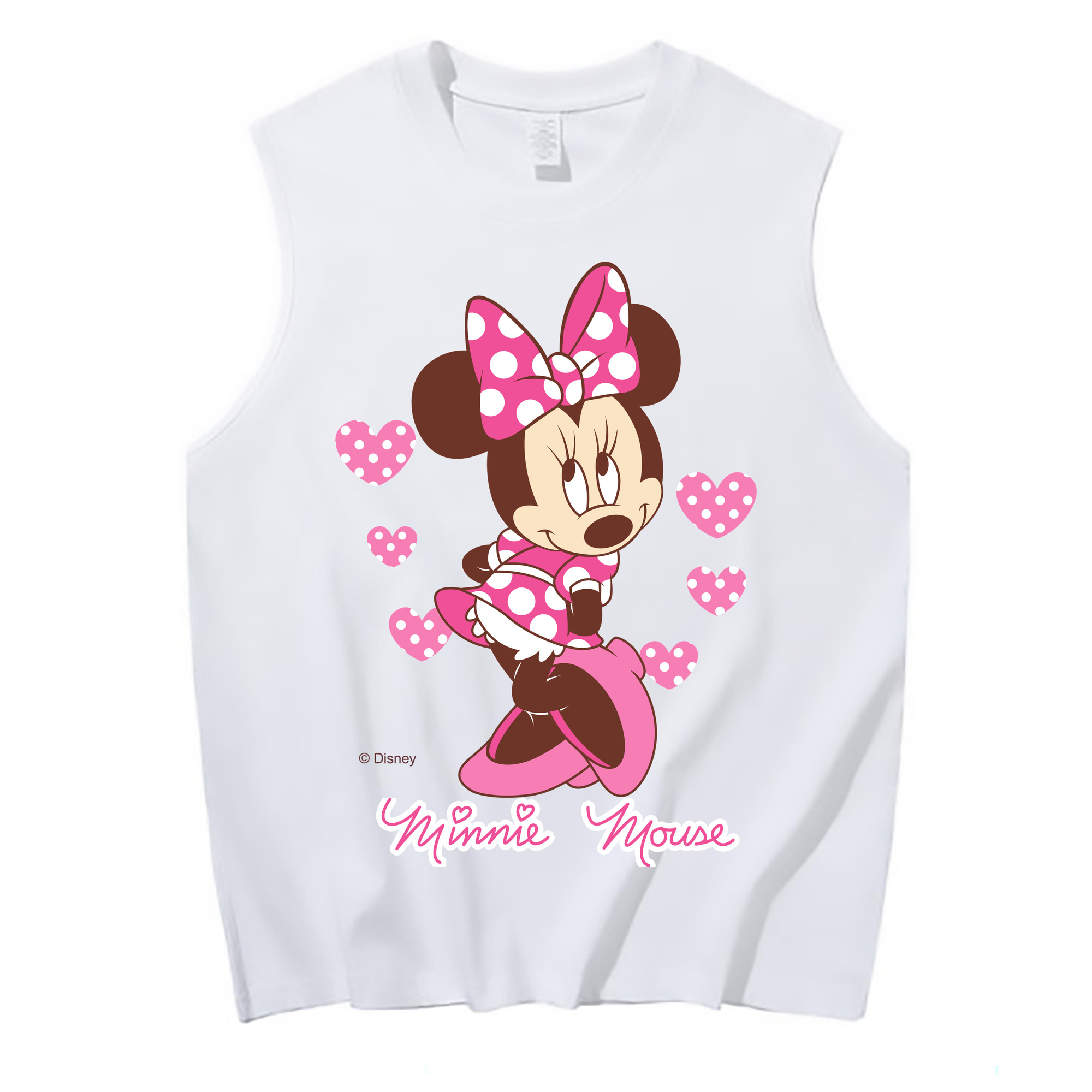 ミッキーマウス Mickey Mouse コットン100％タンクトップ（フロントプリント）