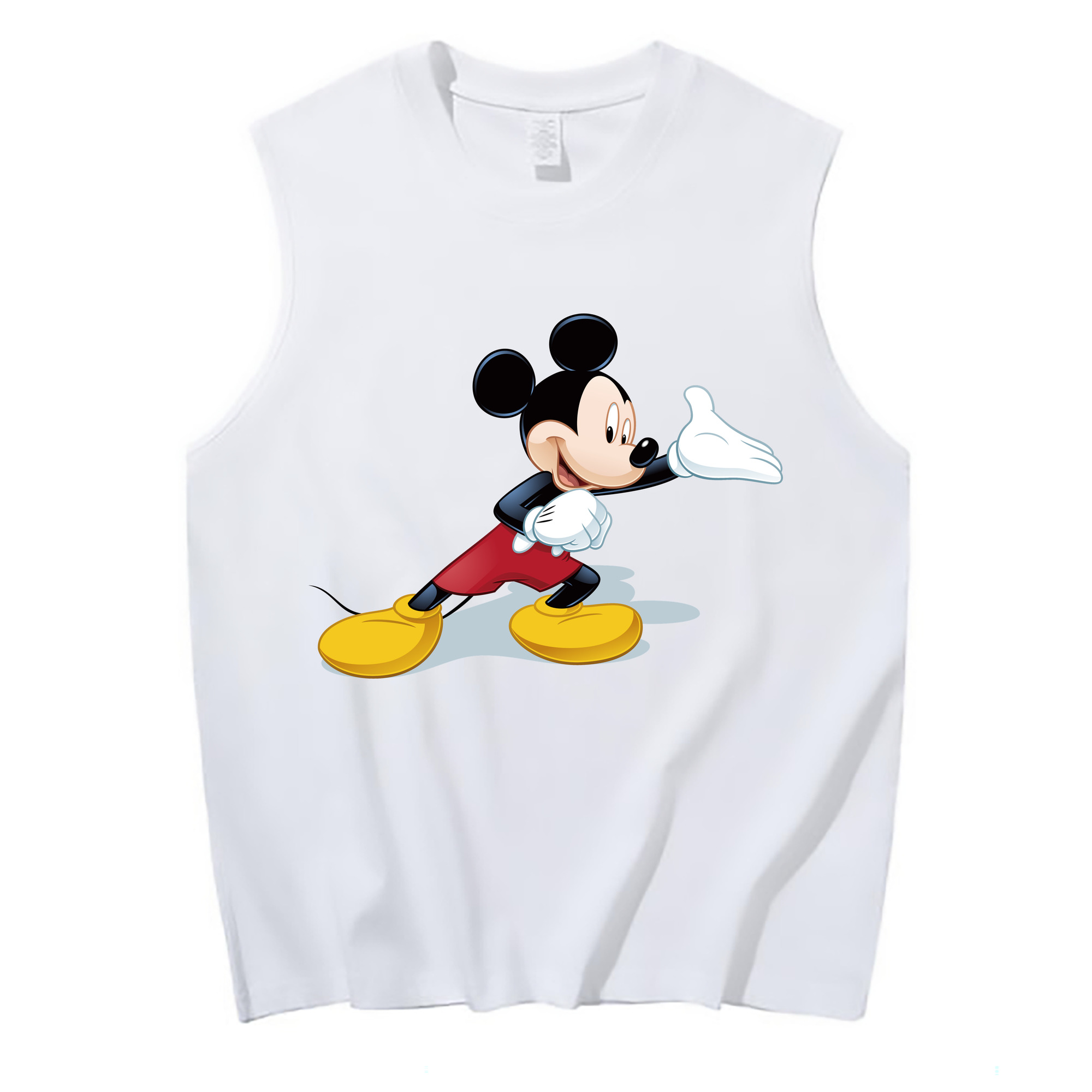 ミッキーマウス Mickey Mouse コットン100％タンクトップ（フロントプリント）