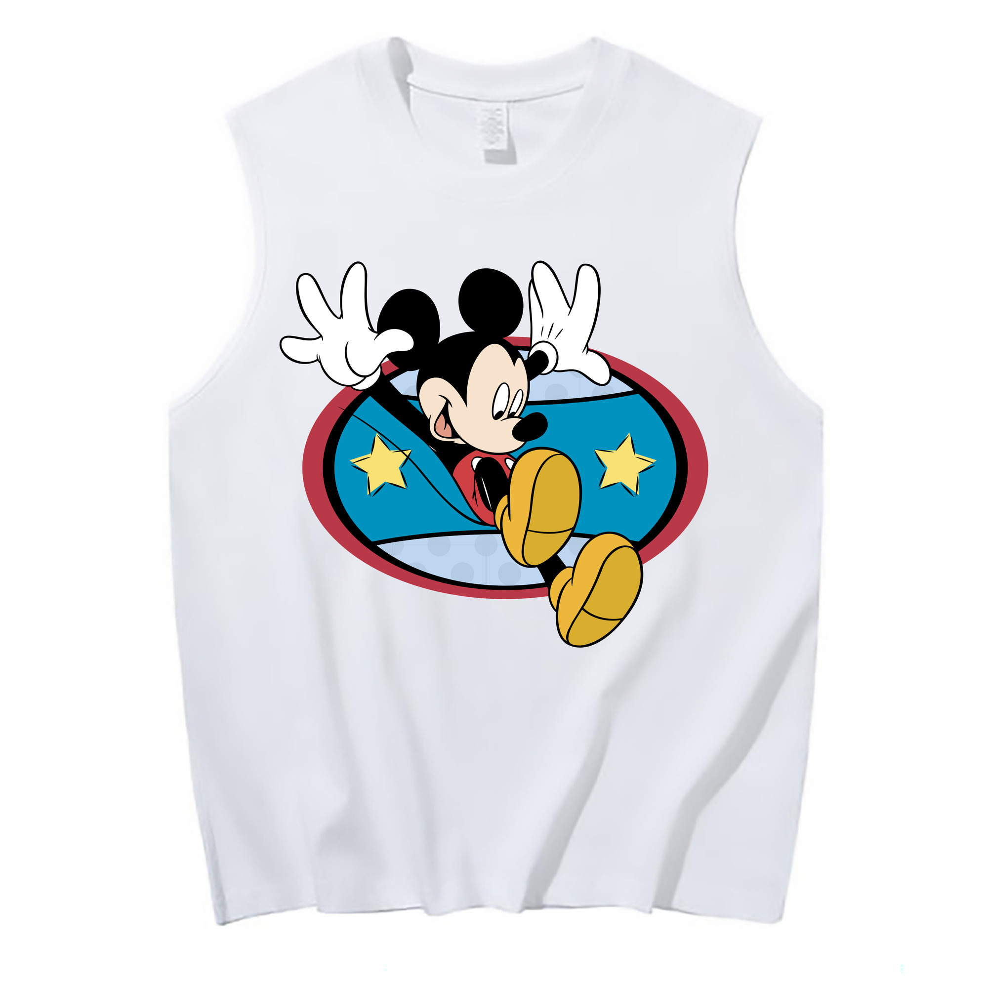 ミッキーマウス Mickey Mouse コットン100％タンクトップ（フロントプリント）