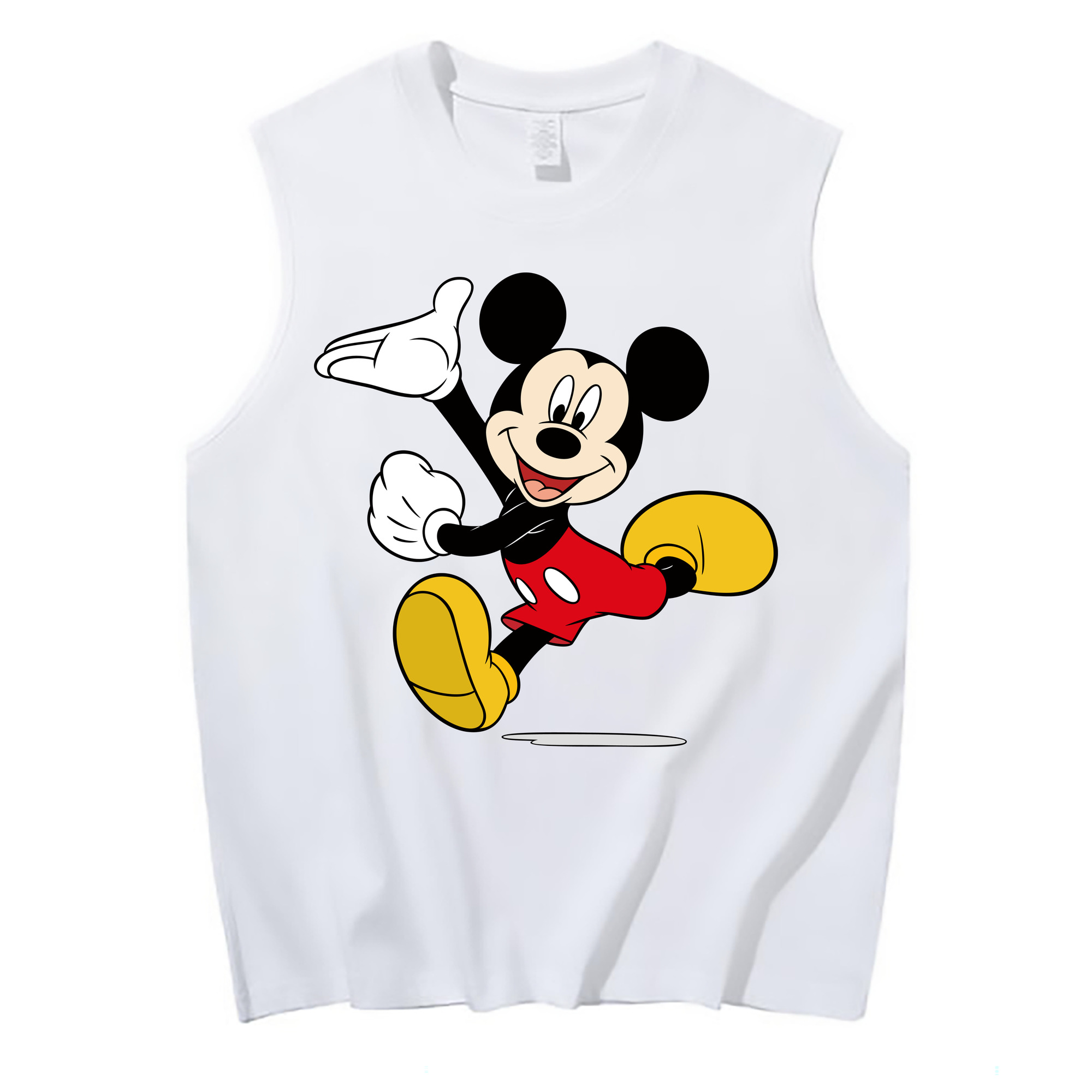 ミッキーマウス Mickey Mouse コットン100％タンクトップ（フロントプリント）