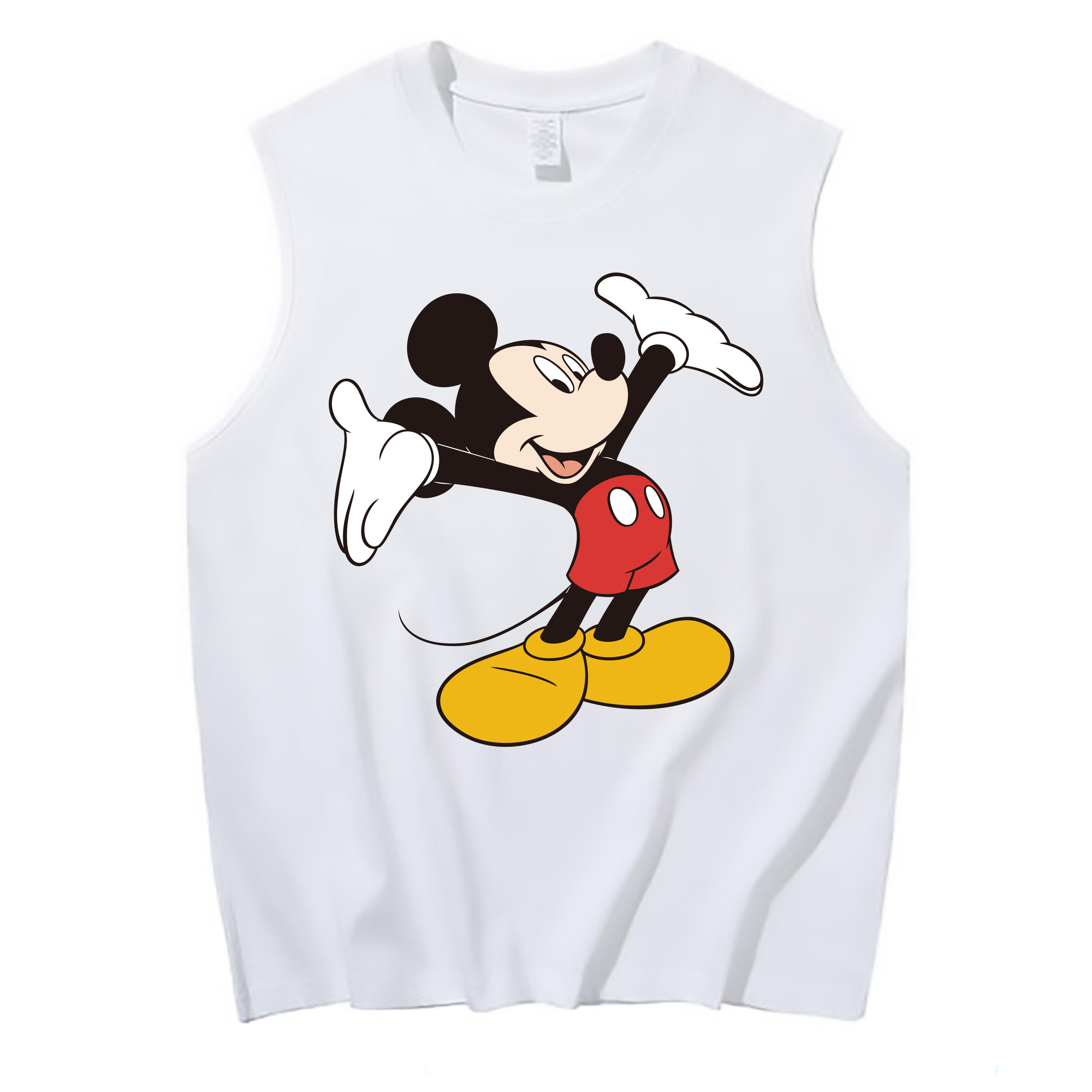 （画像用） ミッキーマウス Mickey Mouse コットン100％タンクトップ（フロントプリント）