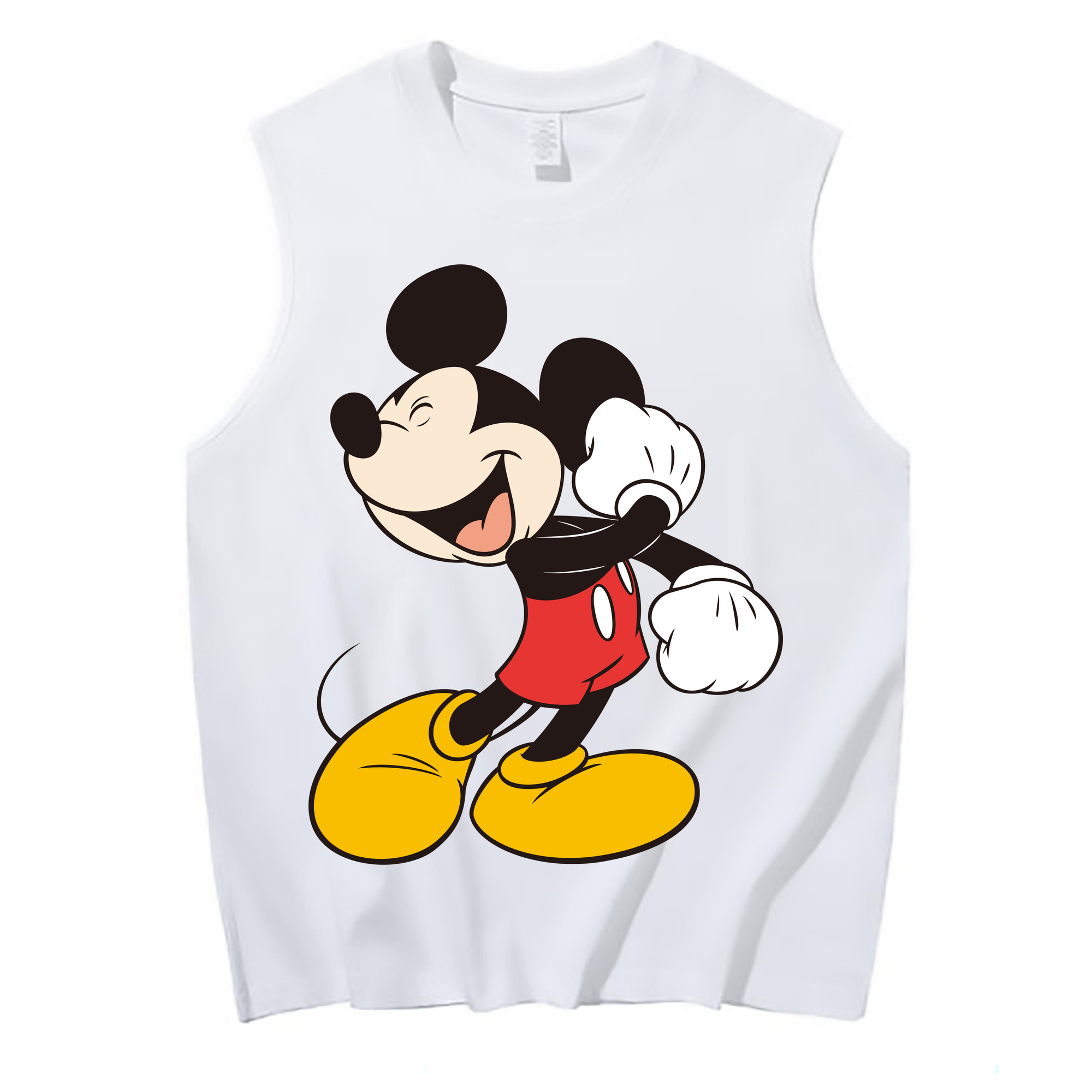 ミッキーマウス Mickey Mouse コットン100％タンクトップ（フロントプリント）