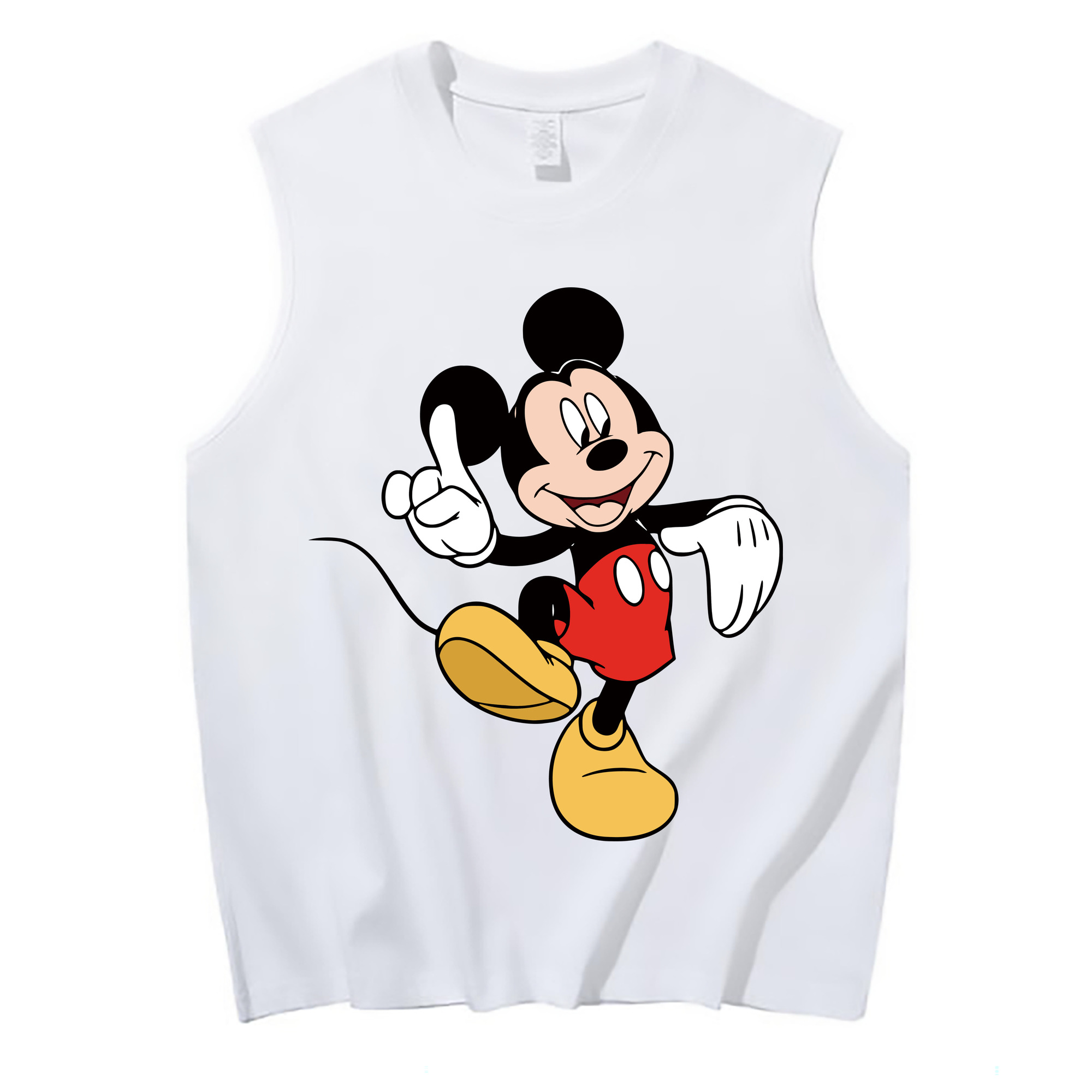 ミッキーマウス Mickey Mouse コットン100％タンクトップ（フロントプリント）
