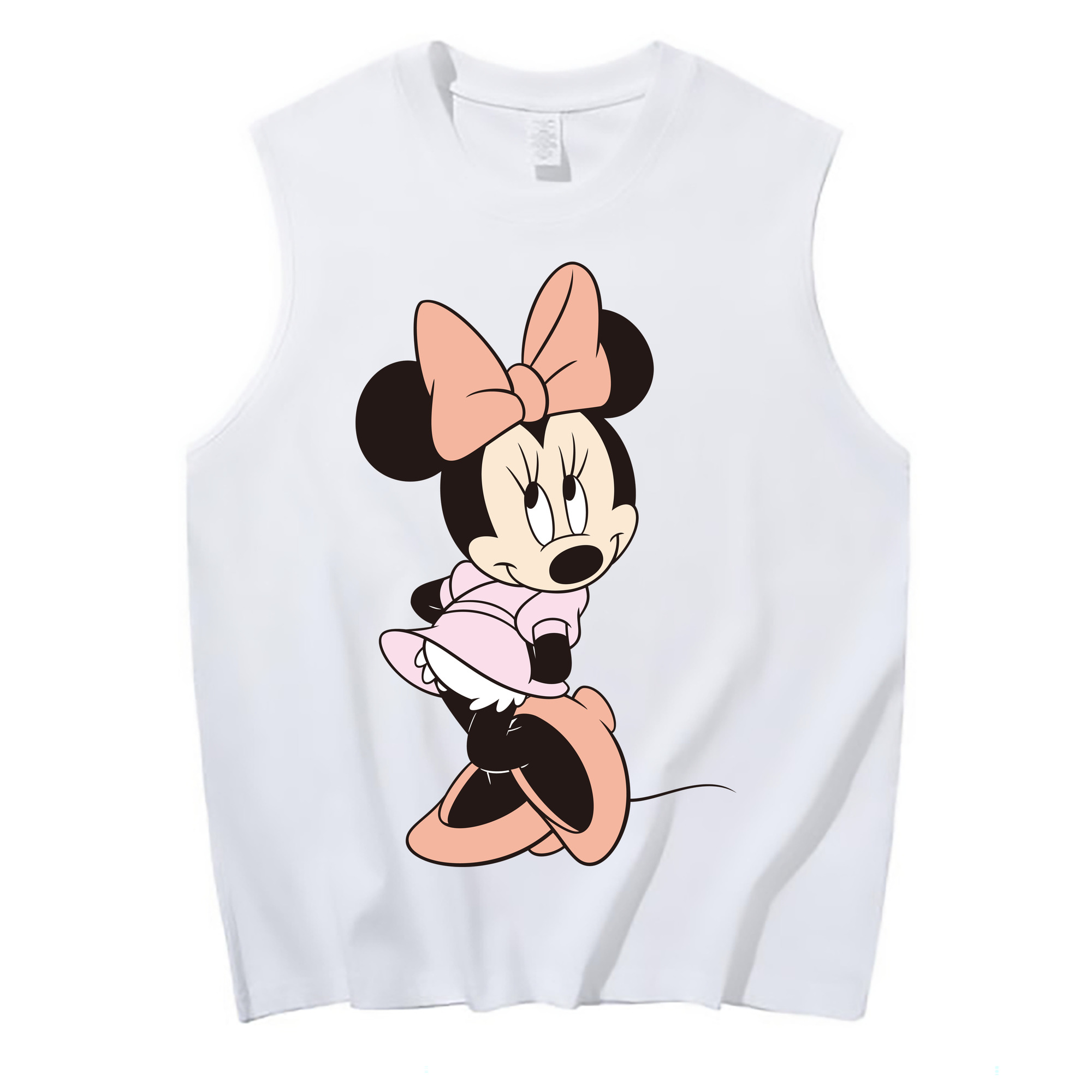 ミッキーマウス Mickey Mouse コットン100％タンクトップ（フロントプリント）