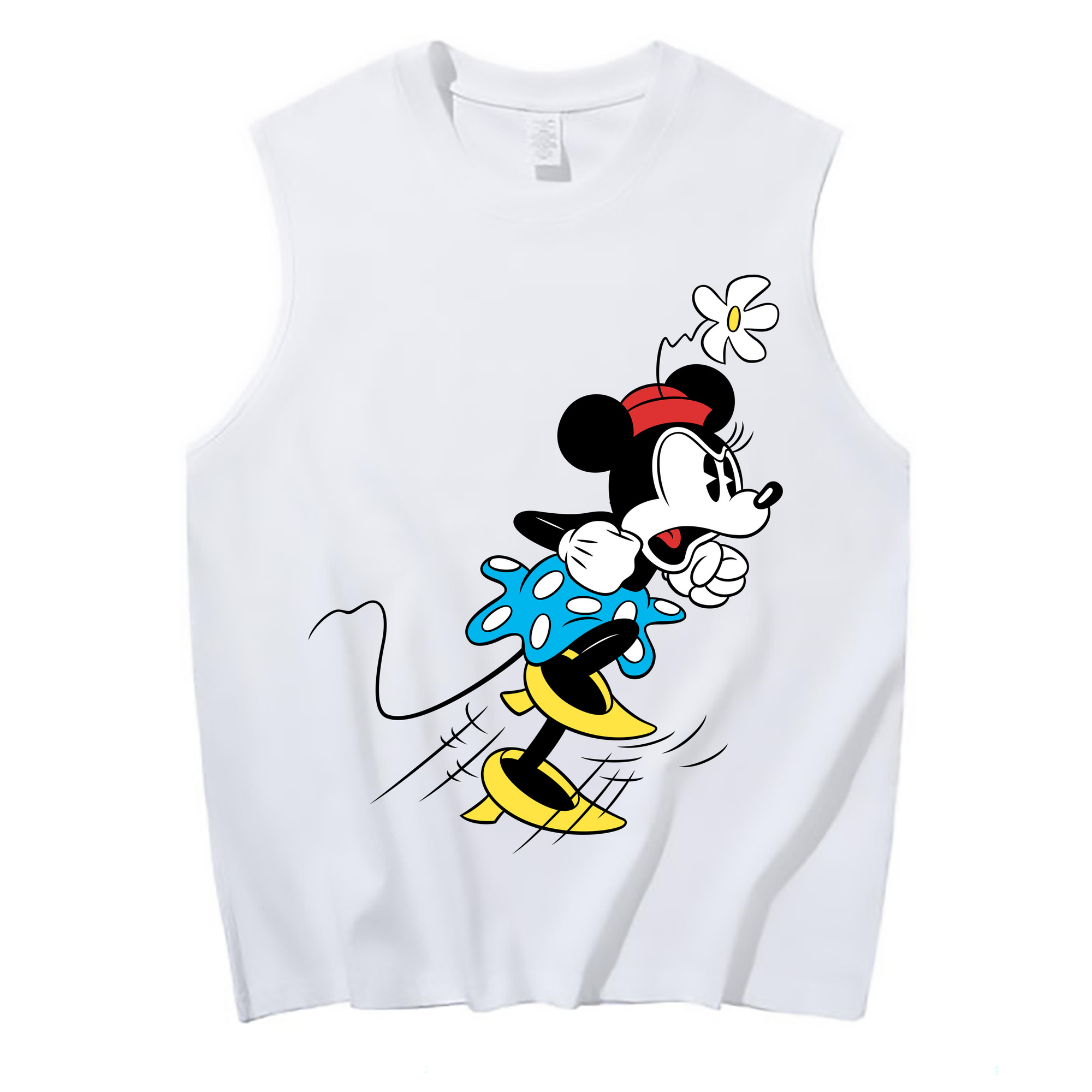 ミッキーマウス Mickey Mouse コットン100％タンクトップ（フロントプリント）