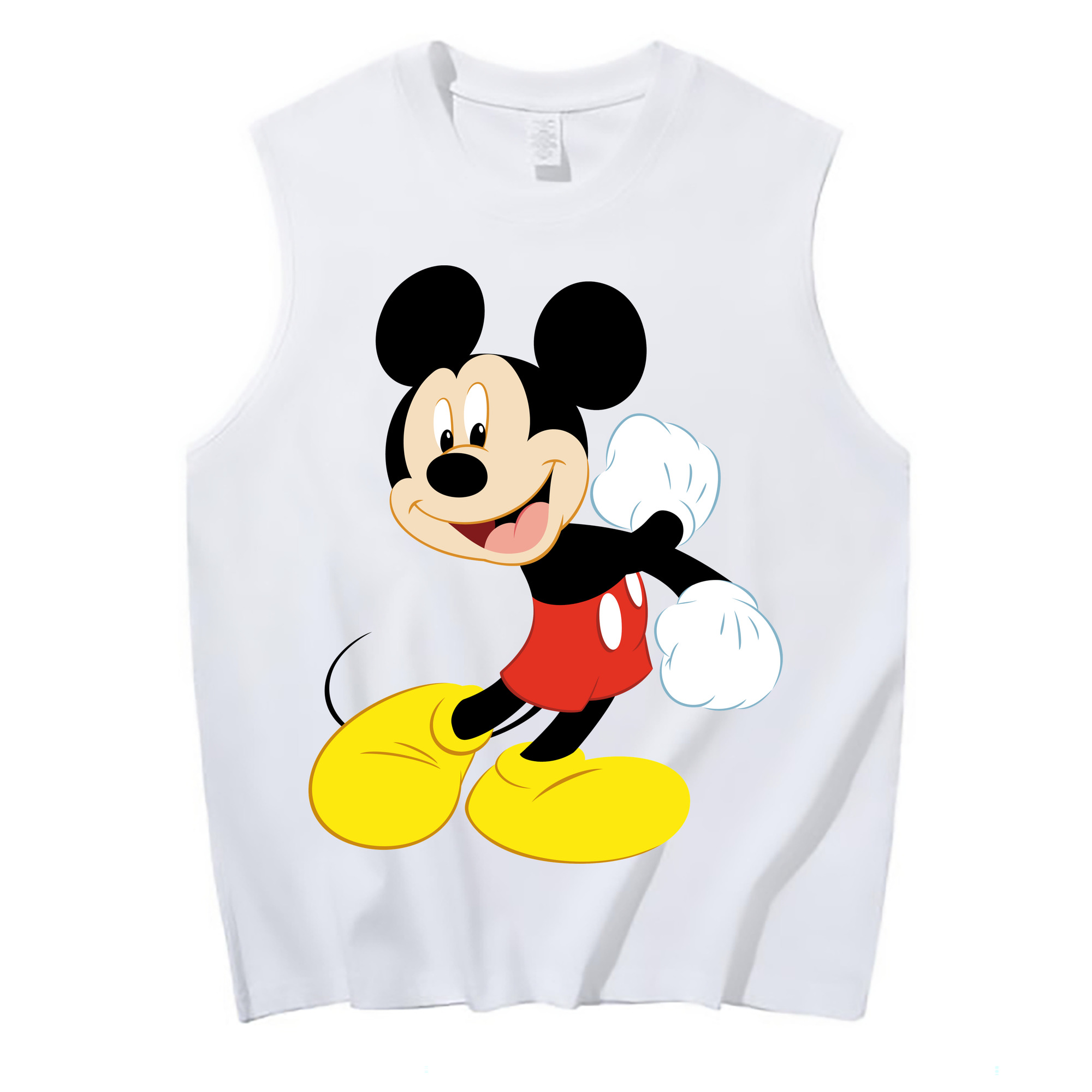 ミッキーマウス Mickey Mouse コットン100％タンクトップ（フロントプリント）